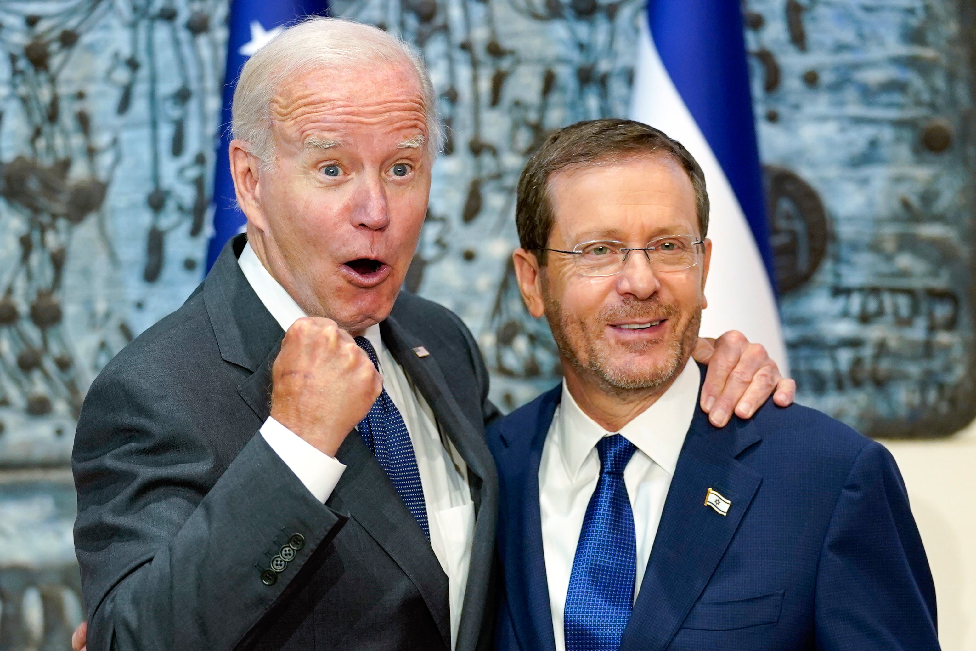 US President Joe Biden and Israeli President Isaac Herzog