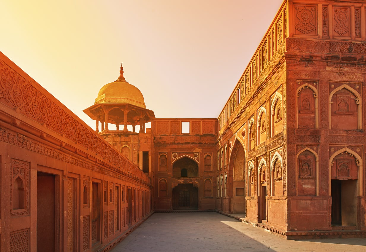 Delhi’s Red Fort, a 17th-century Mughal fortress