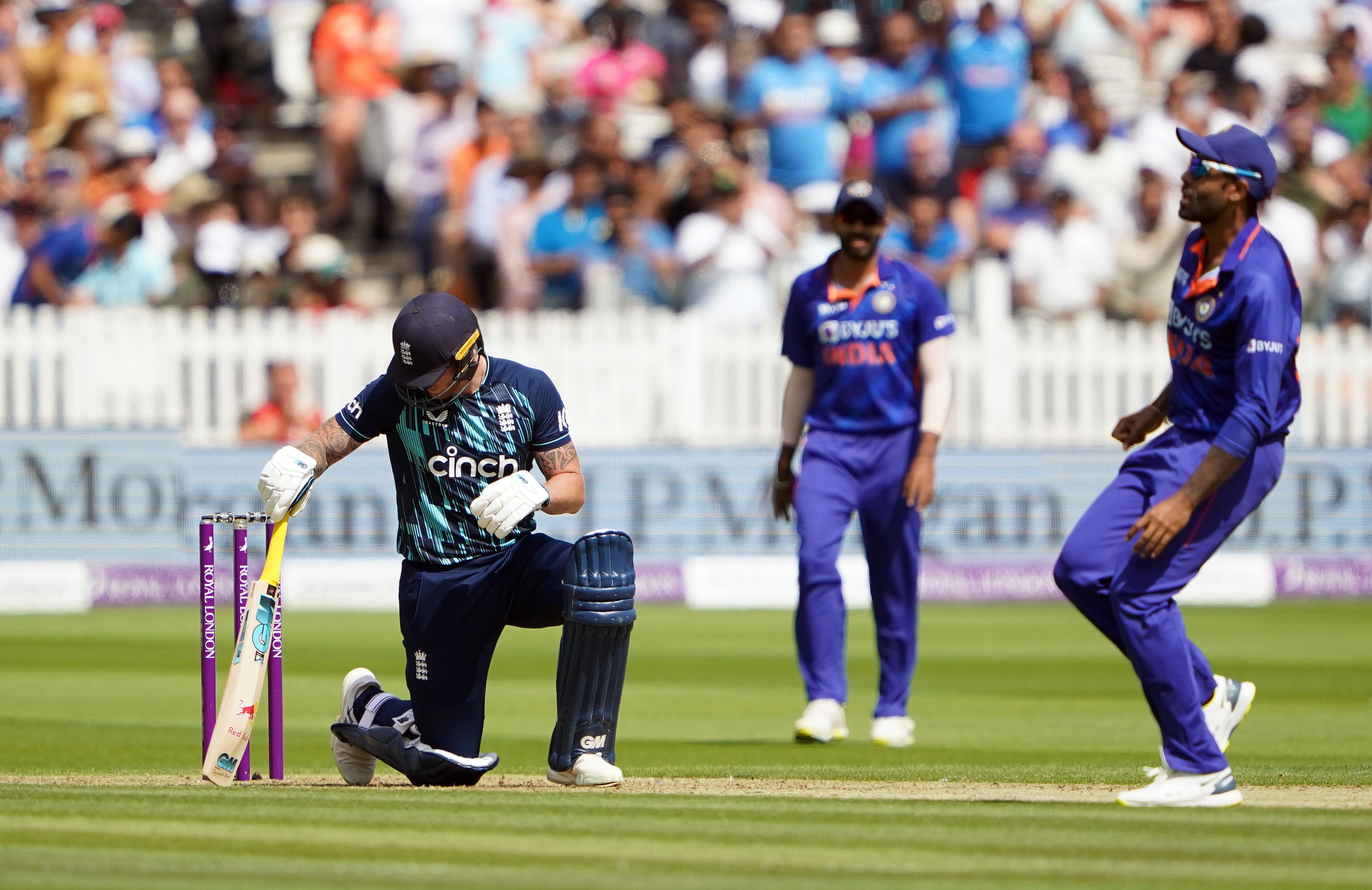 Ben Stokes fell to Yuzvendra Chahal (Zac Goodwin/PA)