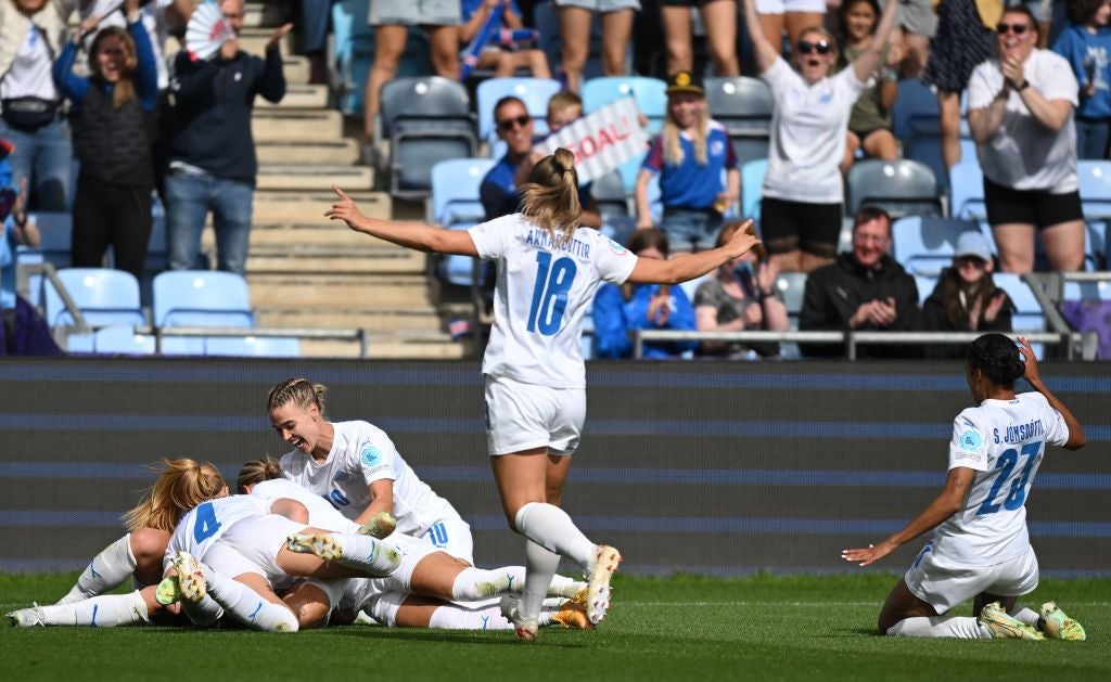 Iceland celebrate taking an early lead