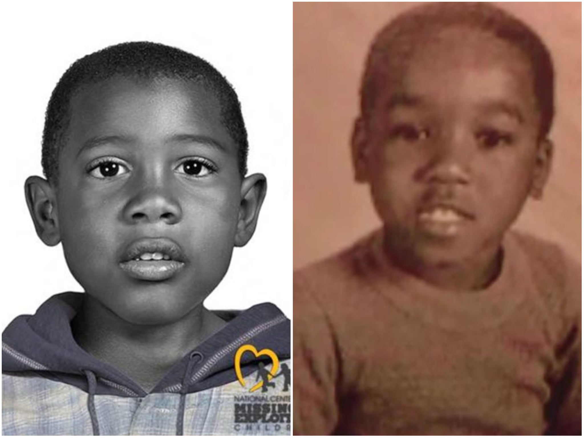 The remains of William DaShawn Hamilton (right) have been identified after being found in 1999. A new reconstruction image (left) shows what he may have looked like in life