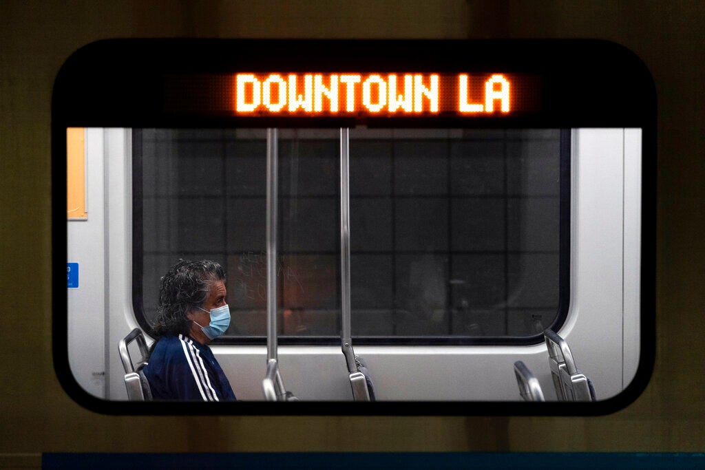 Masks are already required in some indoor areas in Los Angeles County, including transport hubs