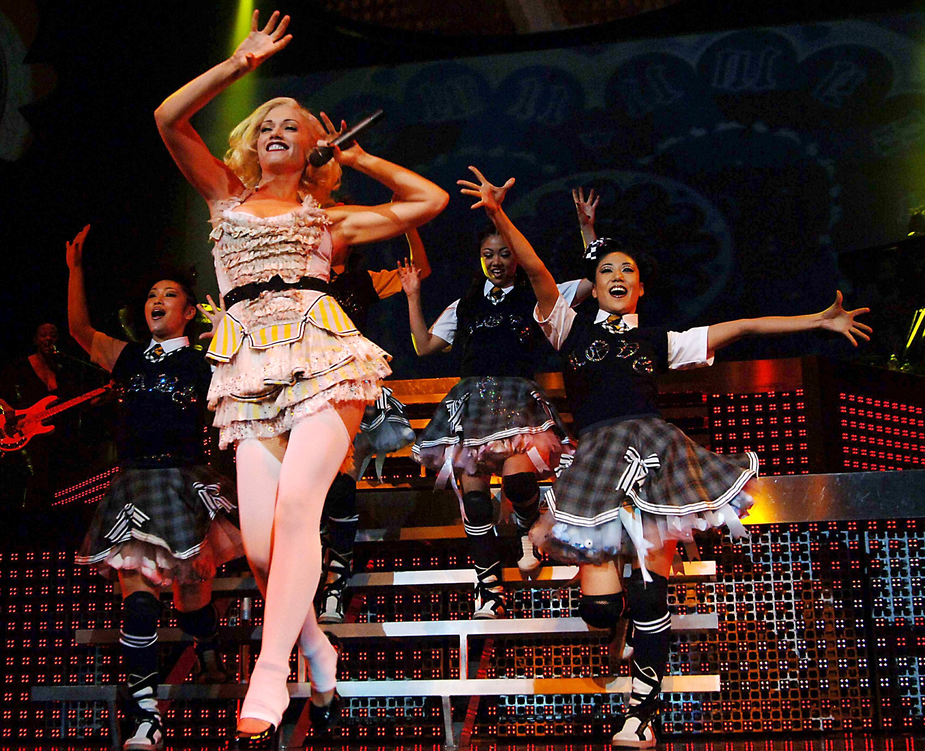 Gwen Stefani and the Harajuku Girls in 2005