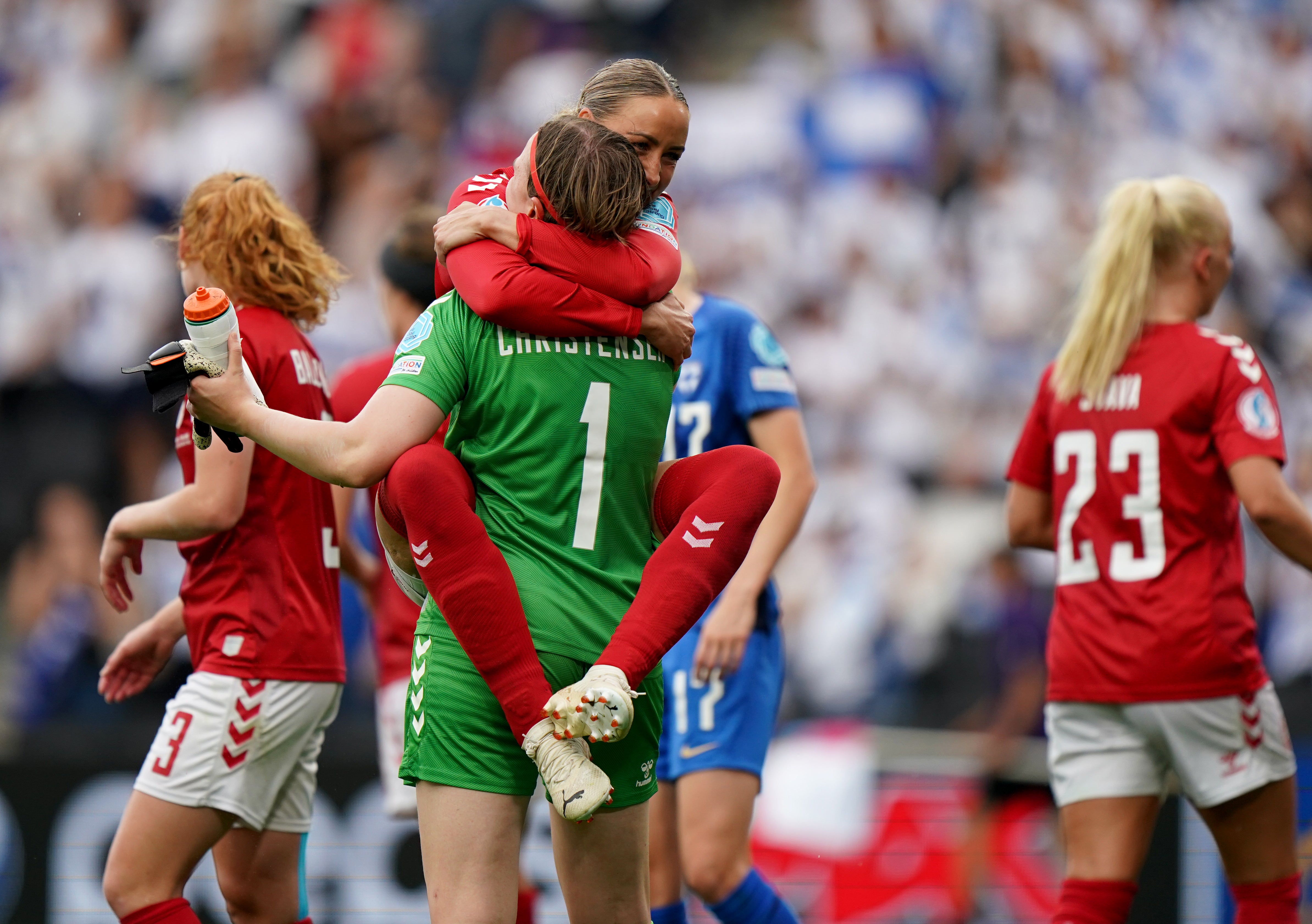 Denmark need another win to secure qualification (Tim Goode/PA)