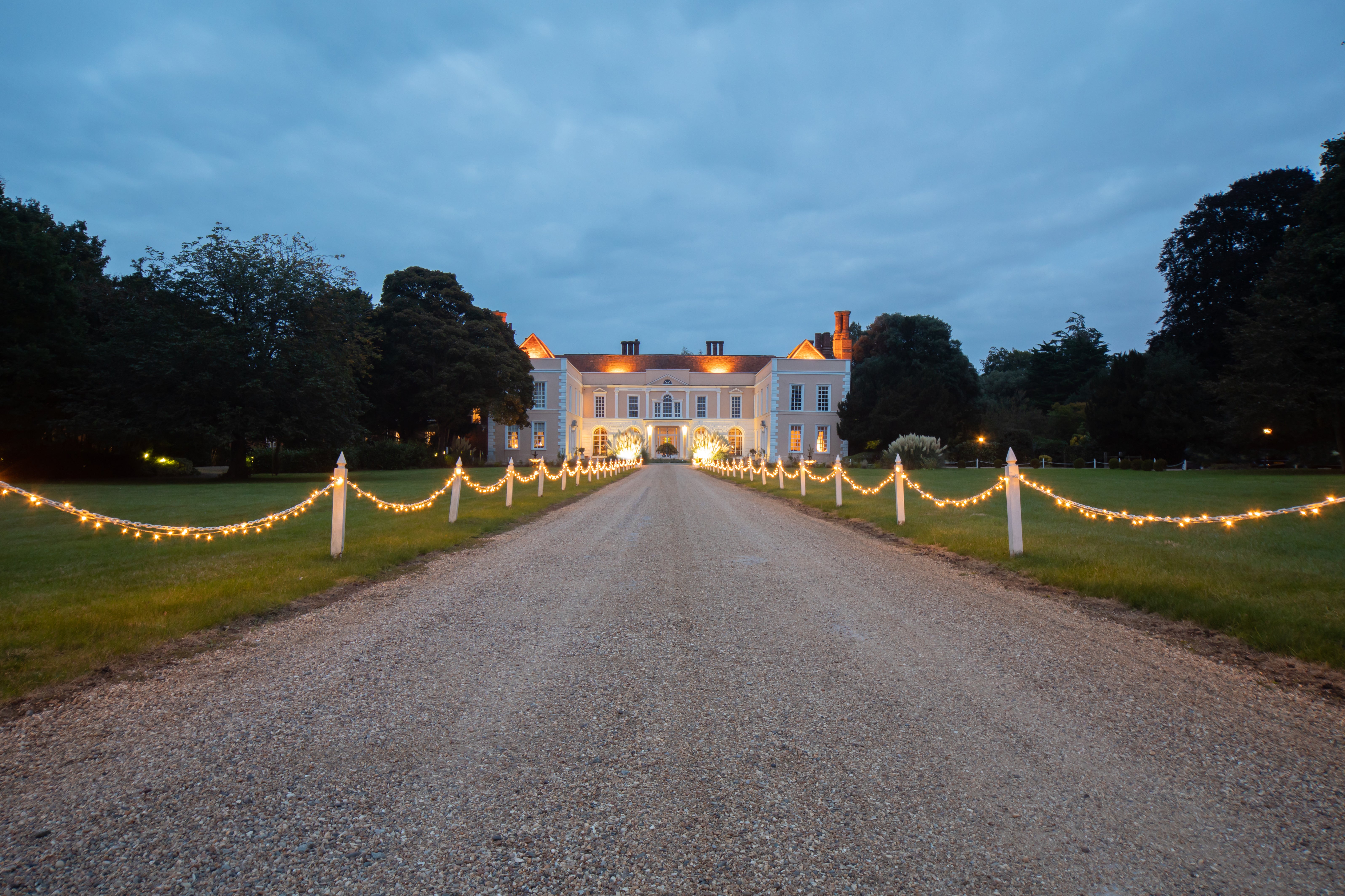 Hintelsham Hall at twilight is really something