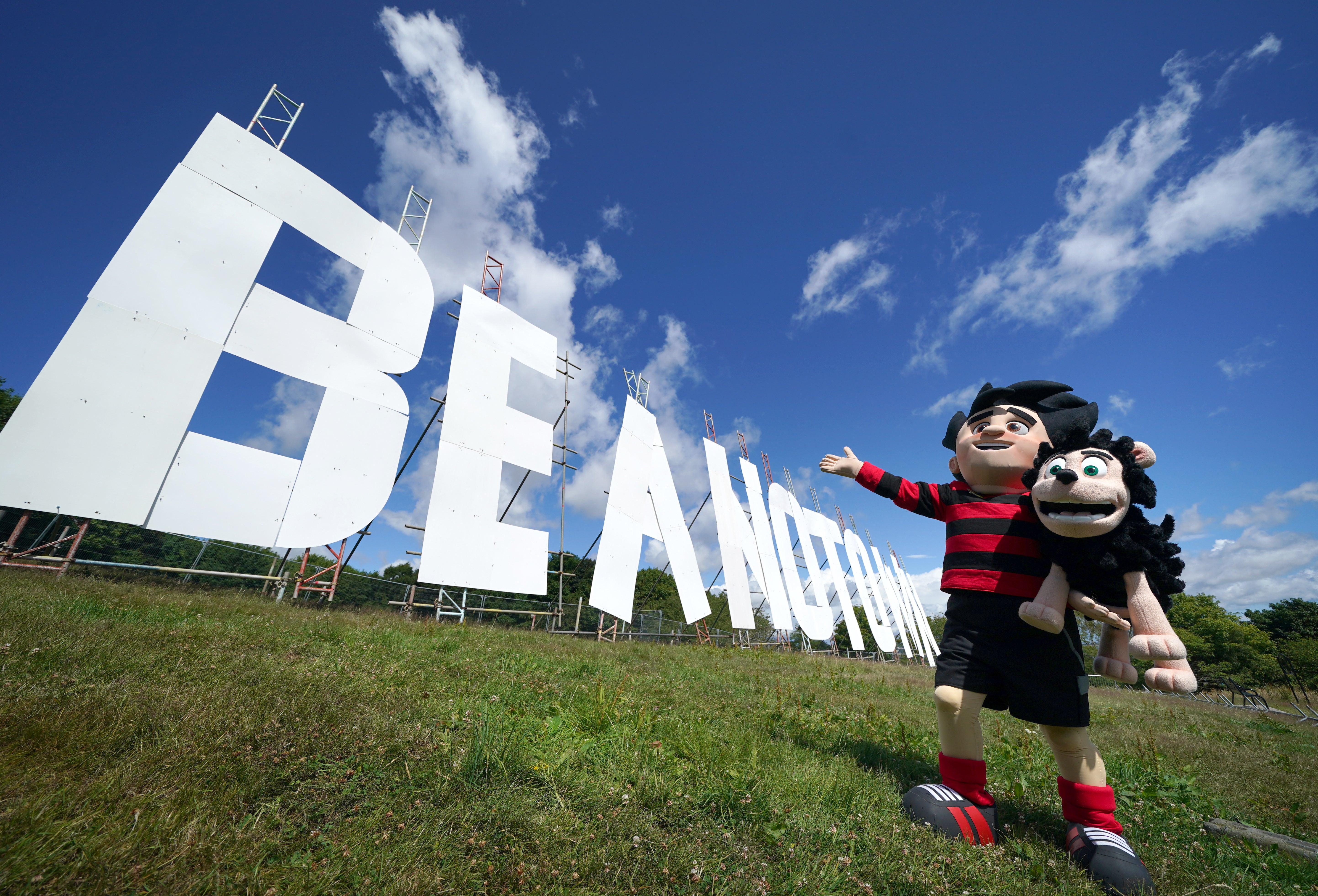 The Beanotown sign has gone up in Dundee as part of the Summer (Bash) Streets festival (Andrew Milligan/PA)