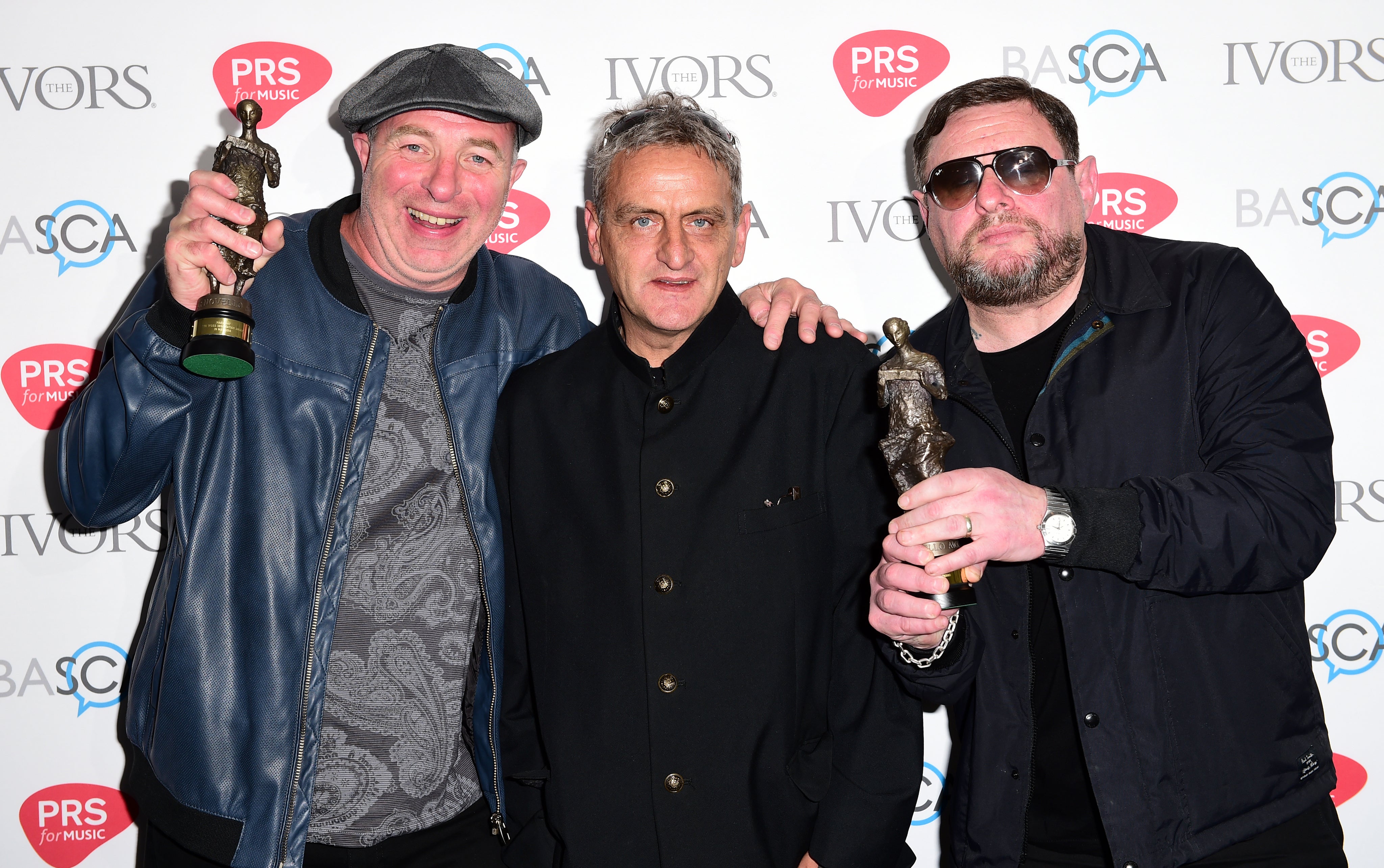 Paul Ryder with Mark Day and Shaun Ryder of The Happy Mondays (Ian West/PA)