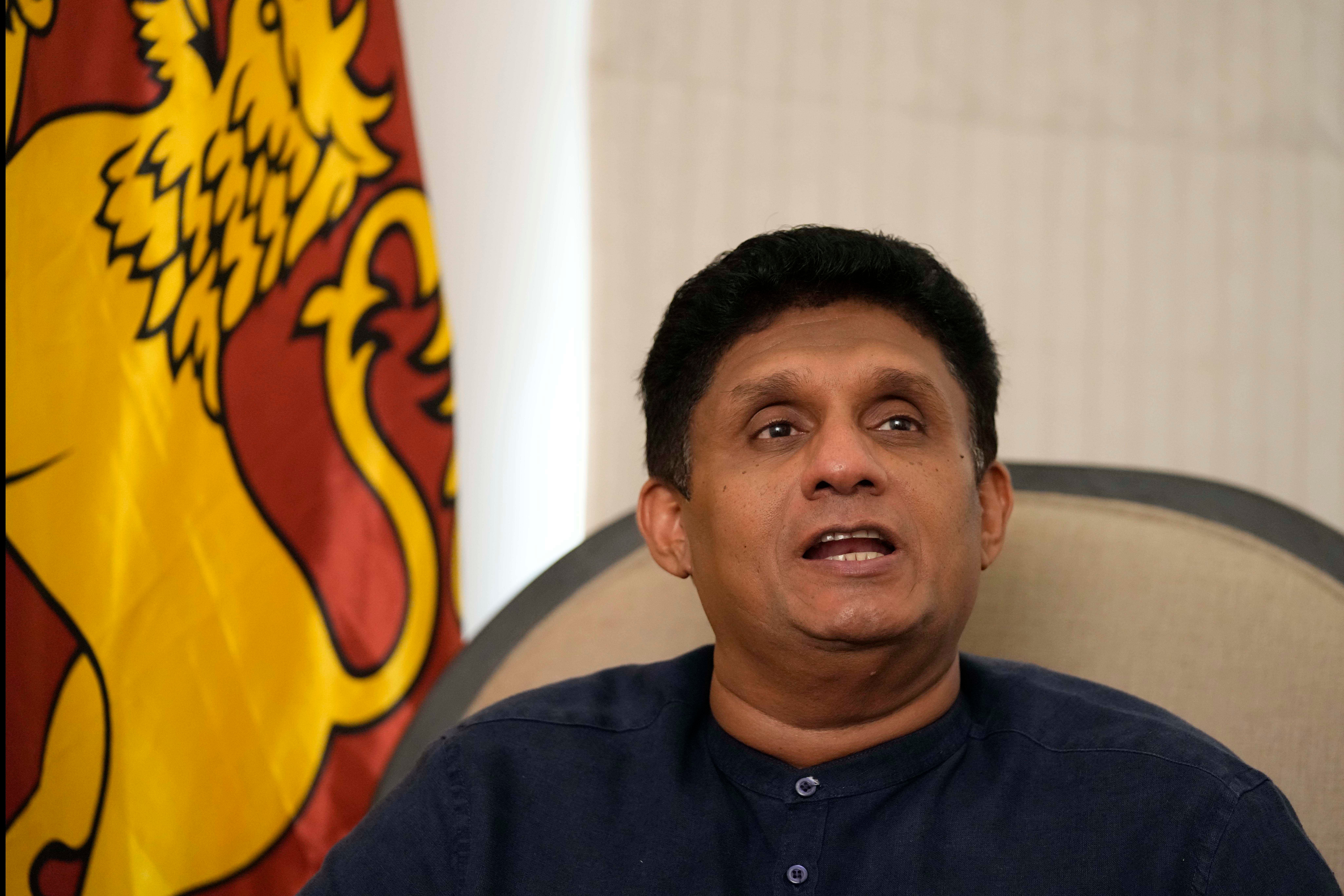 AP Interview Sri Lanka Opposition Leader
