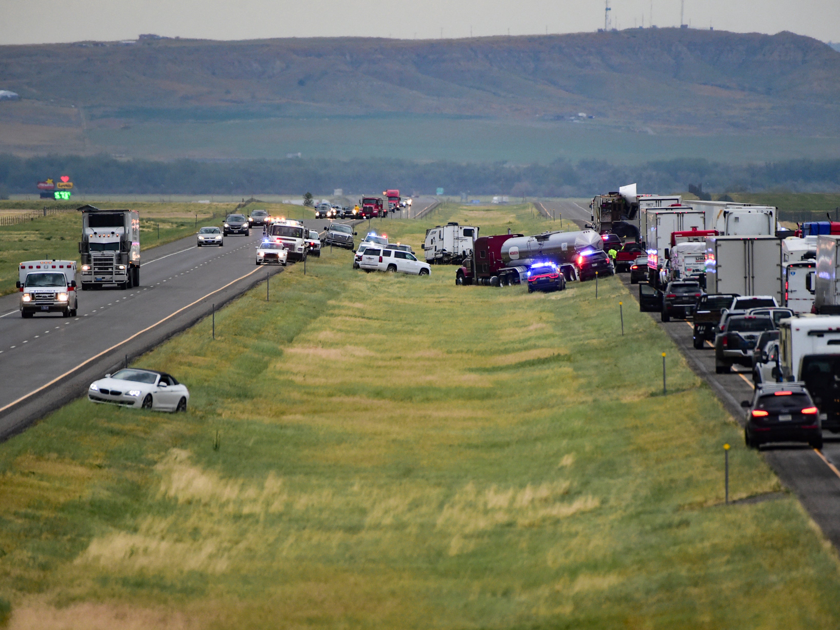 The crash happened near Hardin in Montana