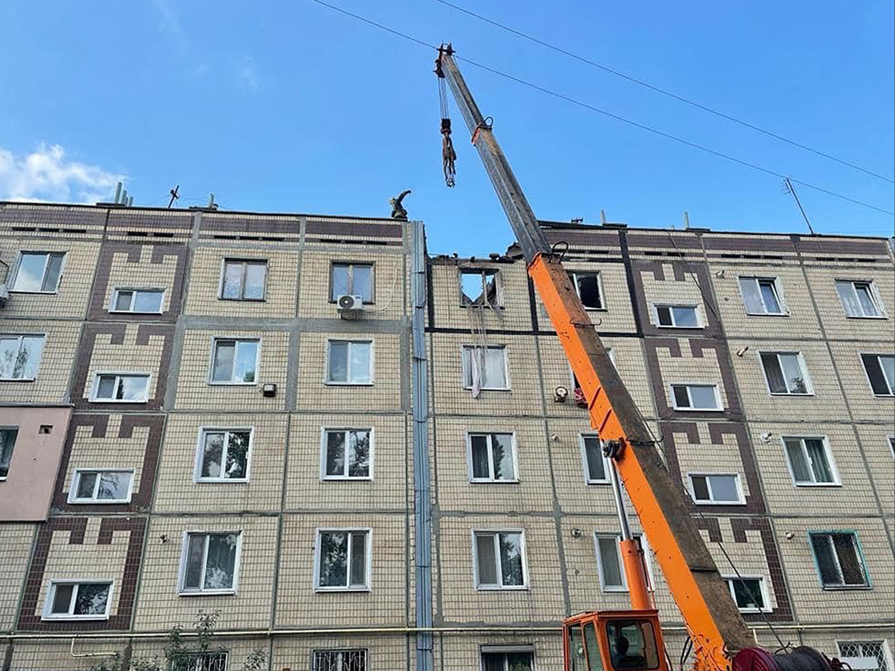 Nikopol was hit by shelling on Saturday