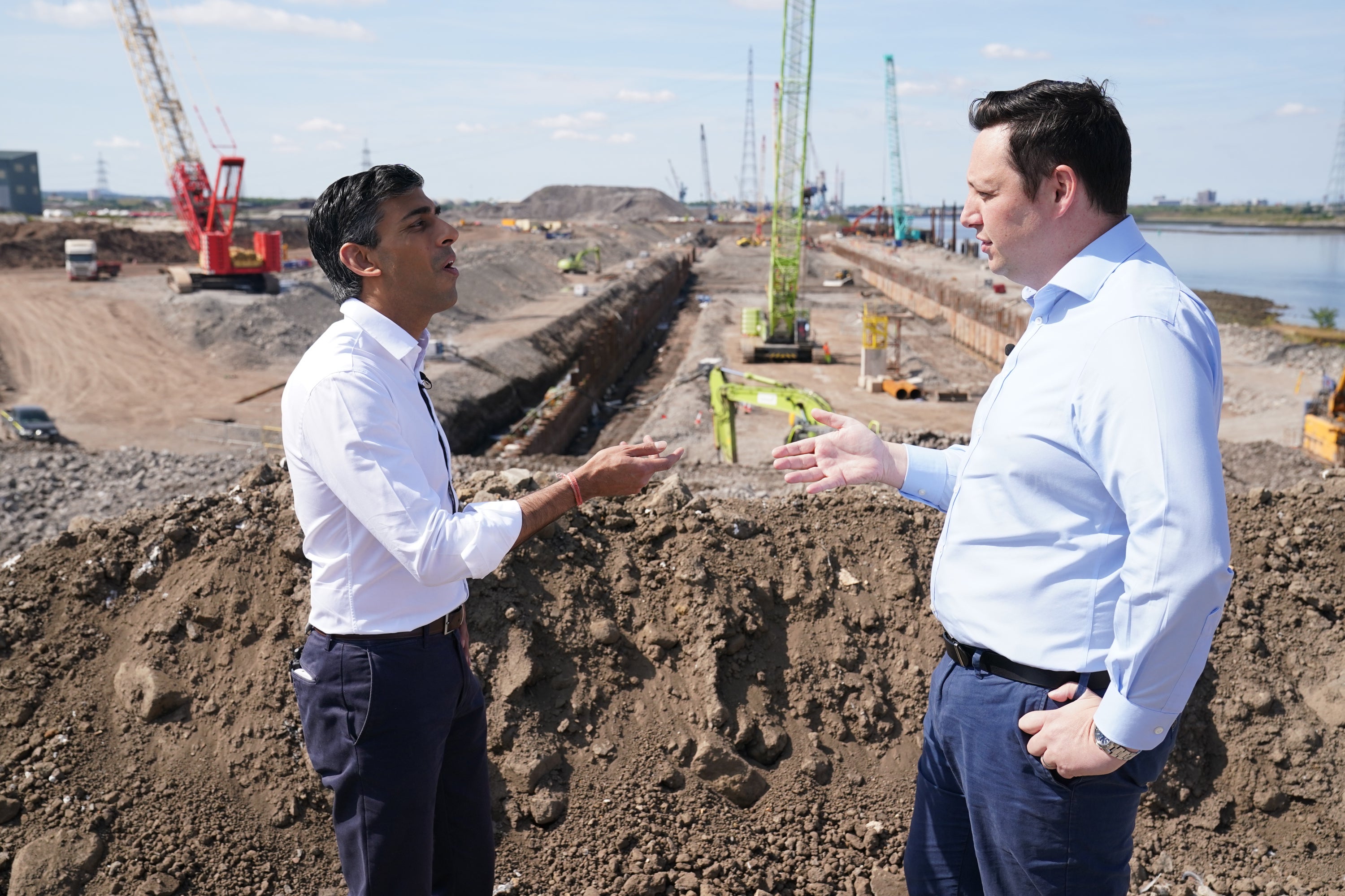 Rishi Sunak speaks with Tees Valley Mayor, Ben Houchen