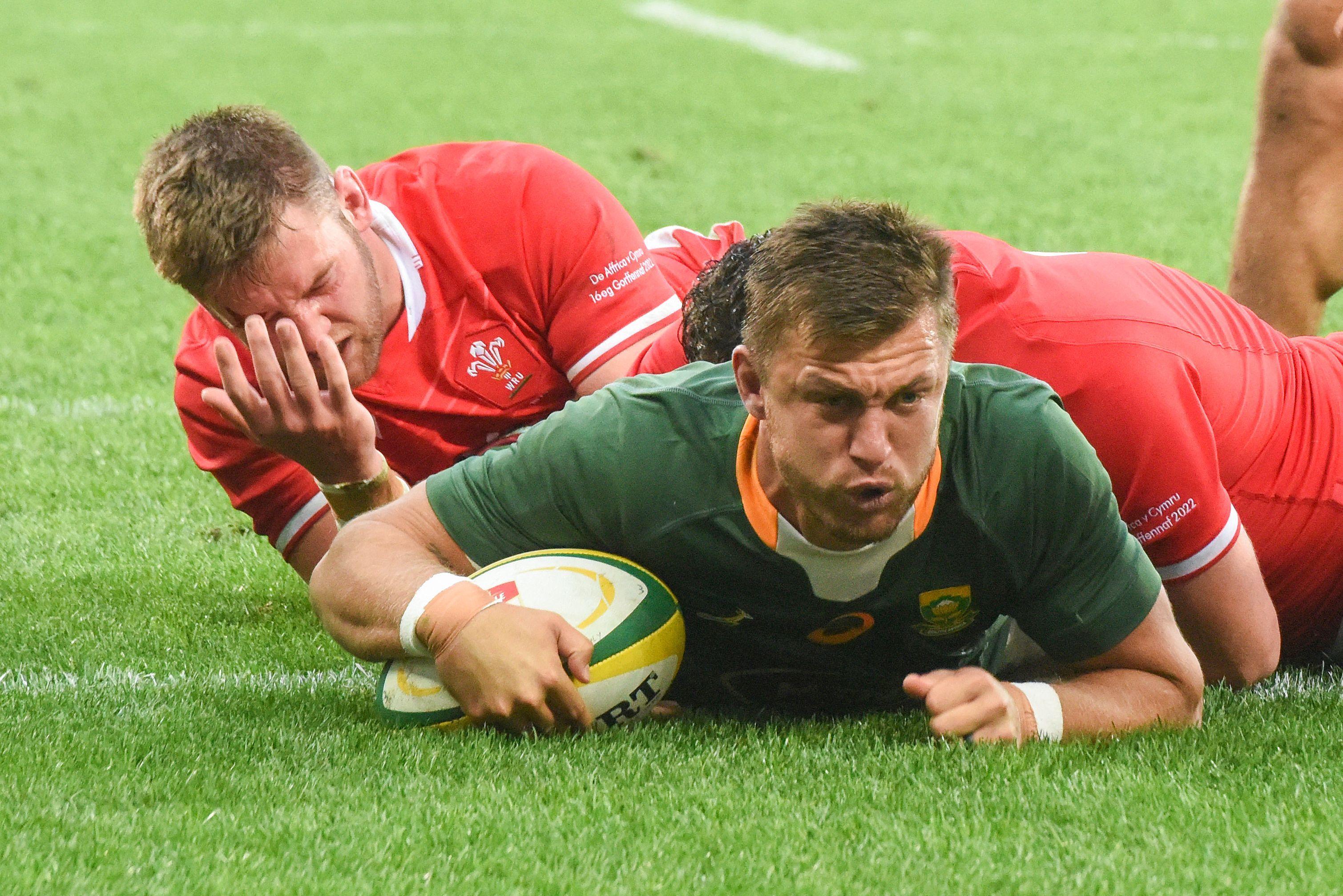 Handre Pollard scored a try - and 20 points in total - for the Springboks