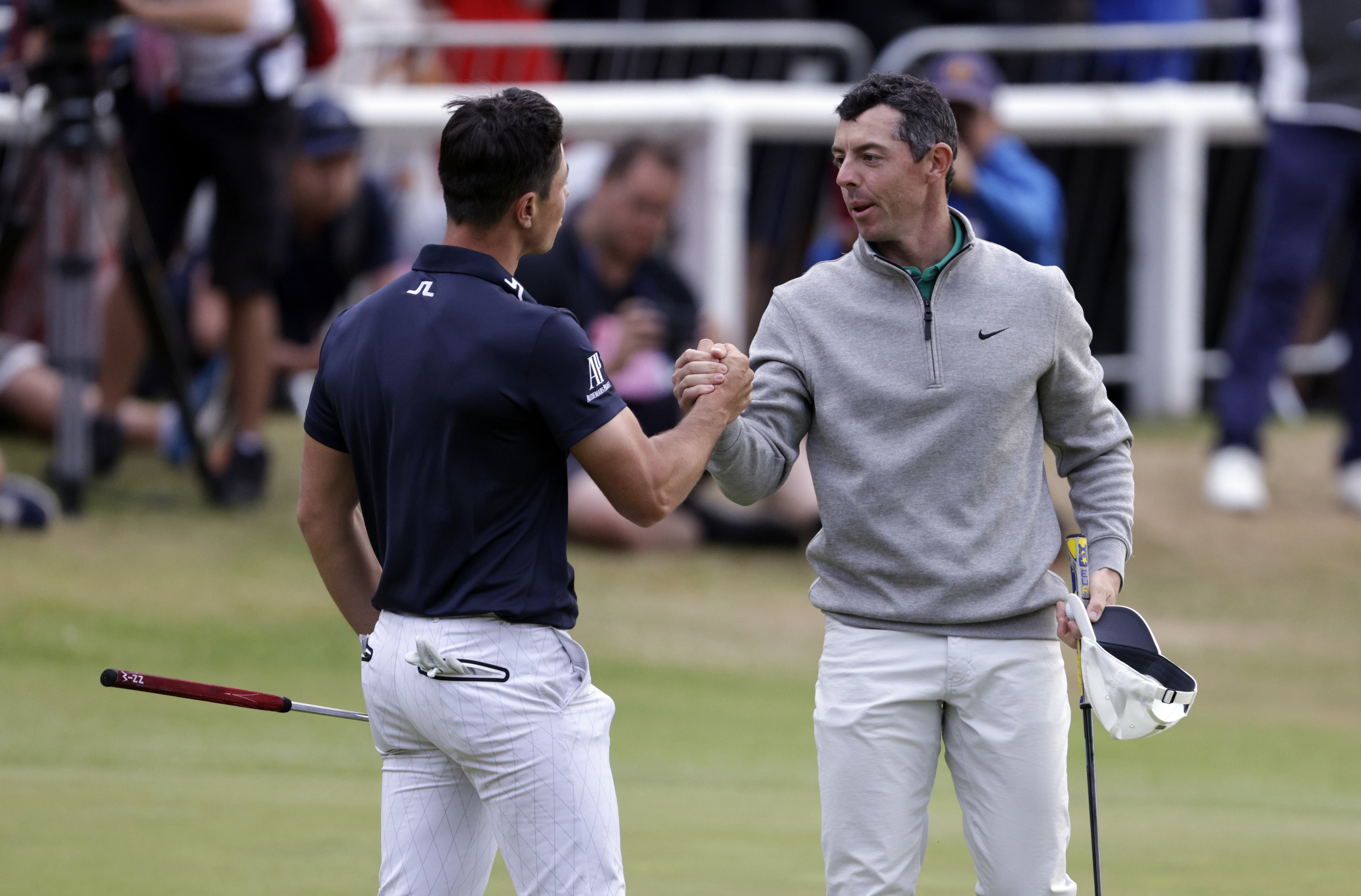 McIlroy will go head-to-head with Viktor Hovland in Sunday’s final group (Richard Sellers/PA)