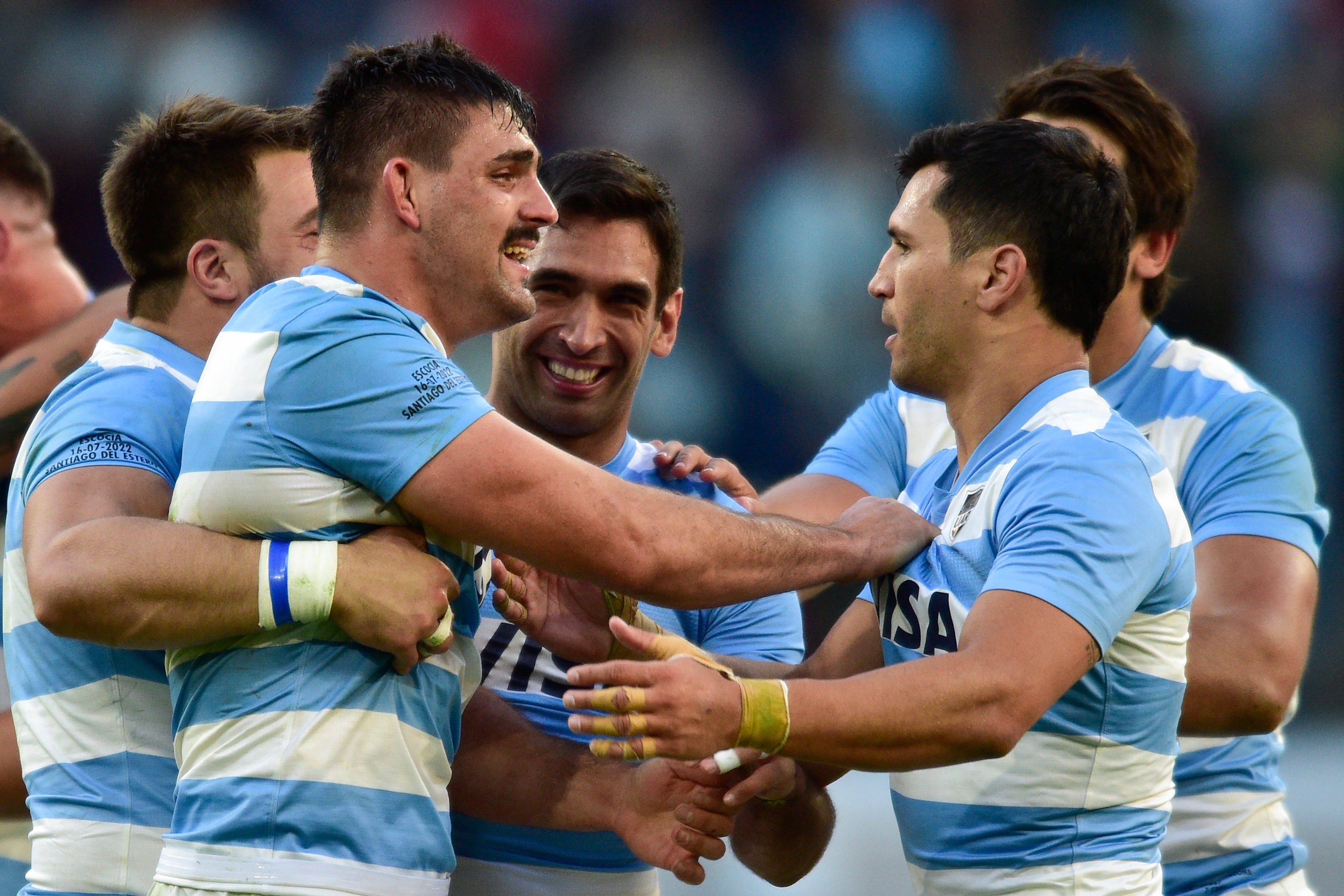 Argentina celebrate their win (Gustavo Garello/AP)