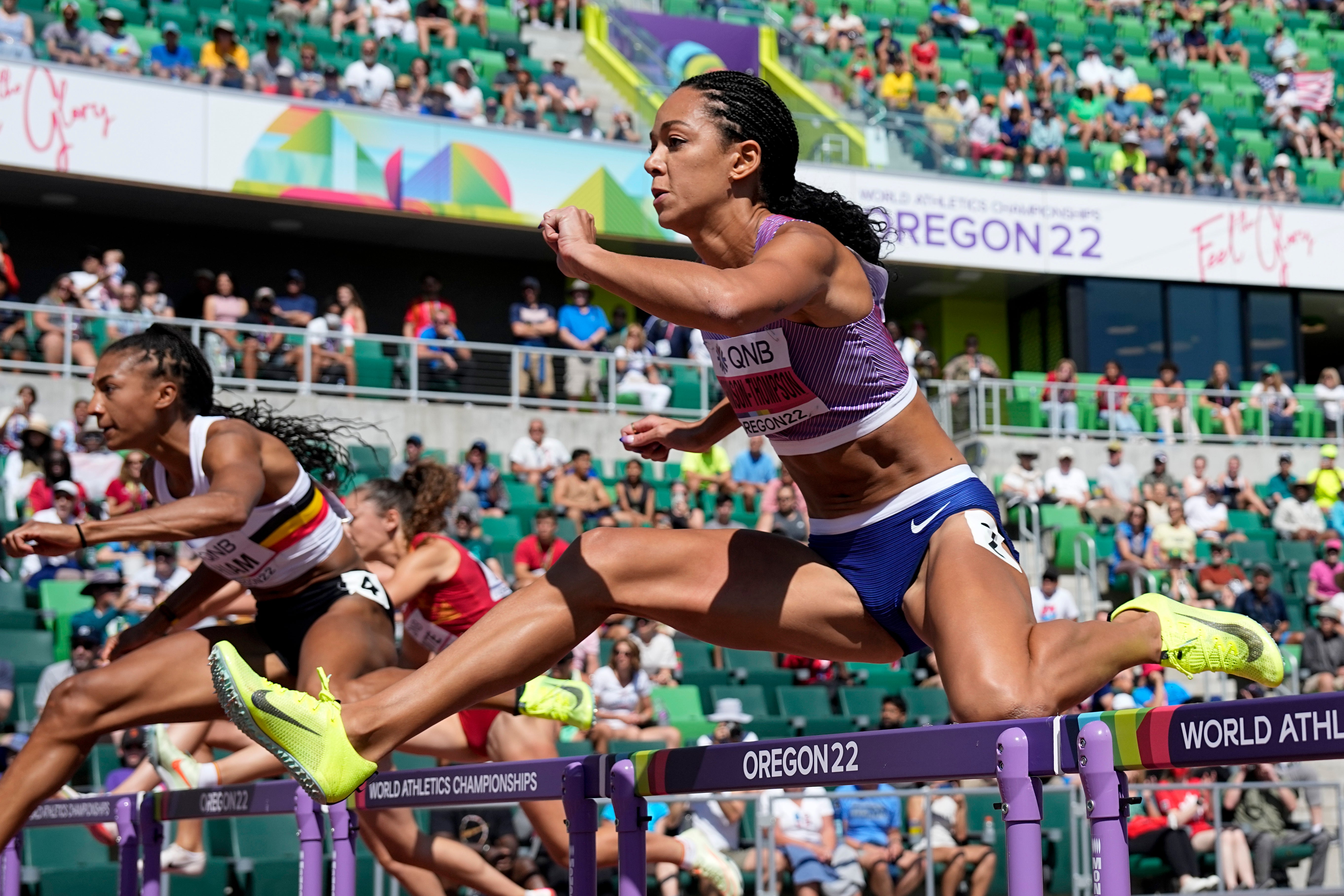 Johnson-Thompson struggled on the opening morning. David J. Phillip/AP)