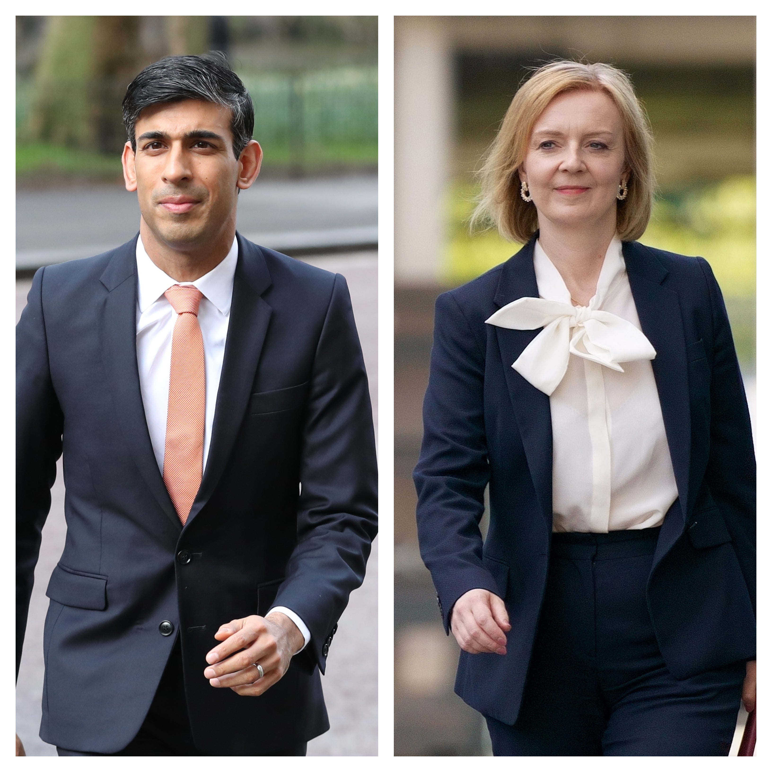 Rishi Sunak and Liz Truss (Aaron Chown/Victoria Jones/PA)