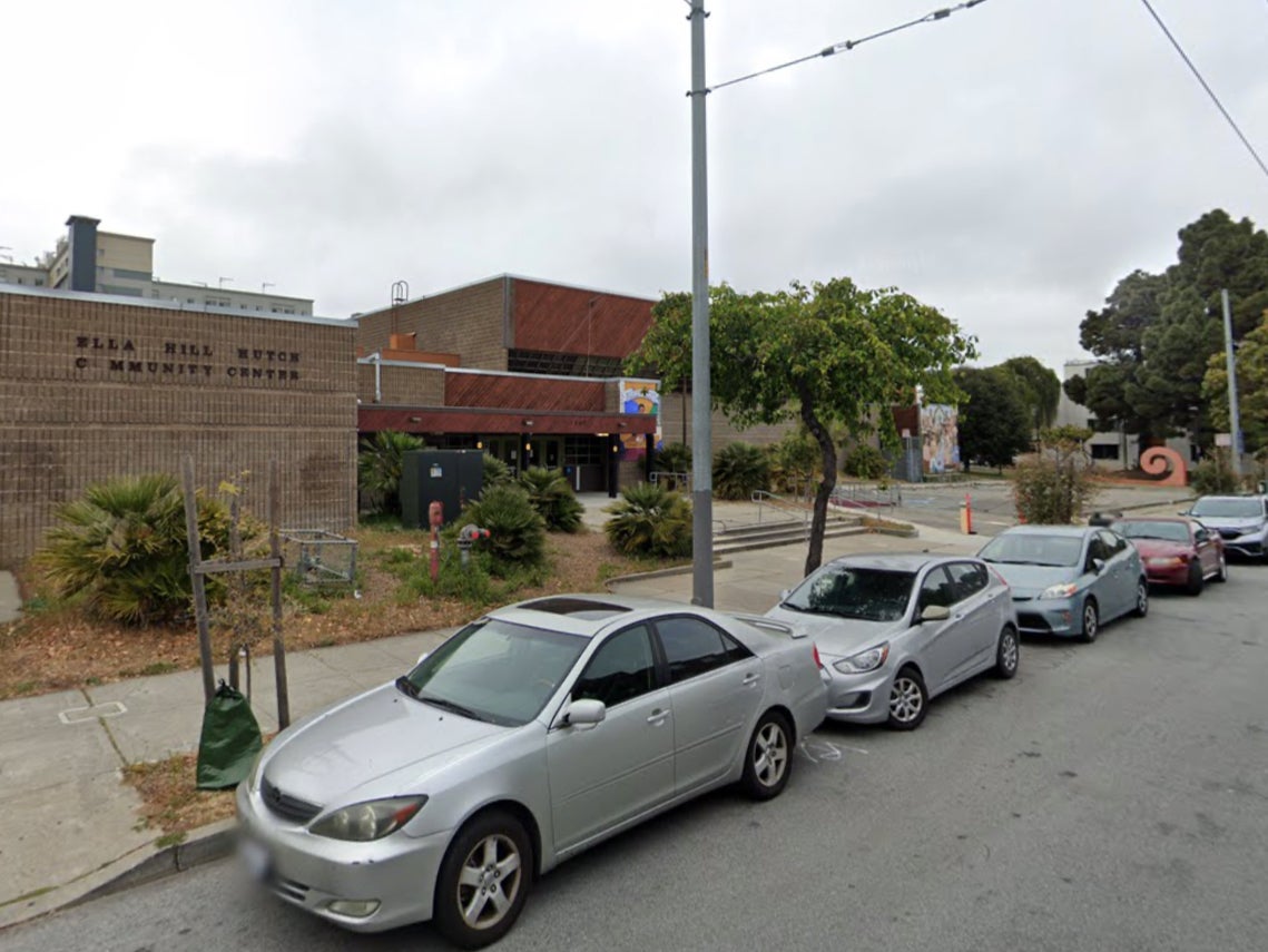 Outside the Ella Hill Hutch Community Center in San Francisco