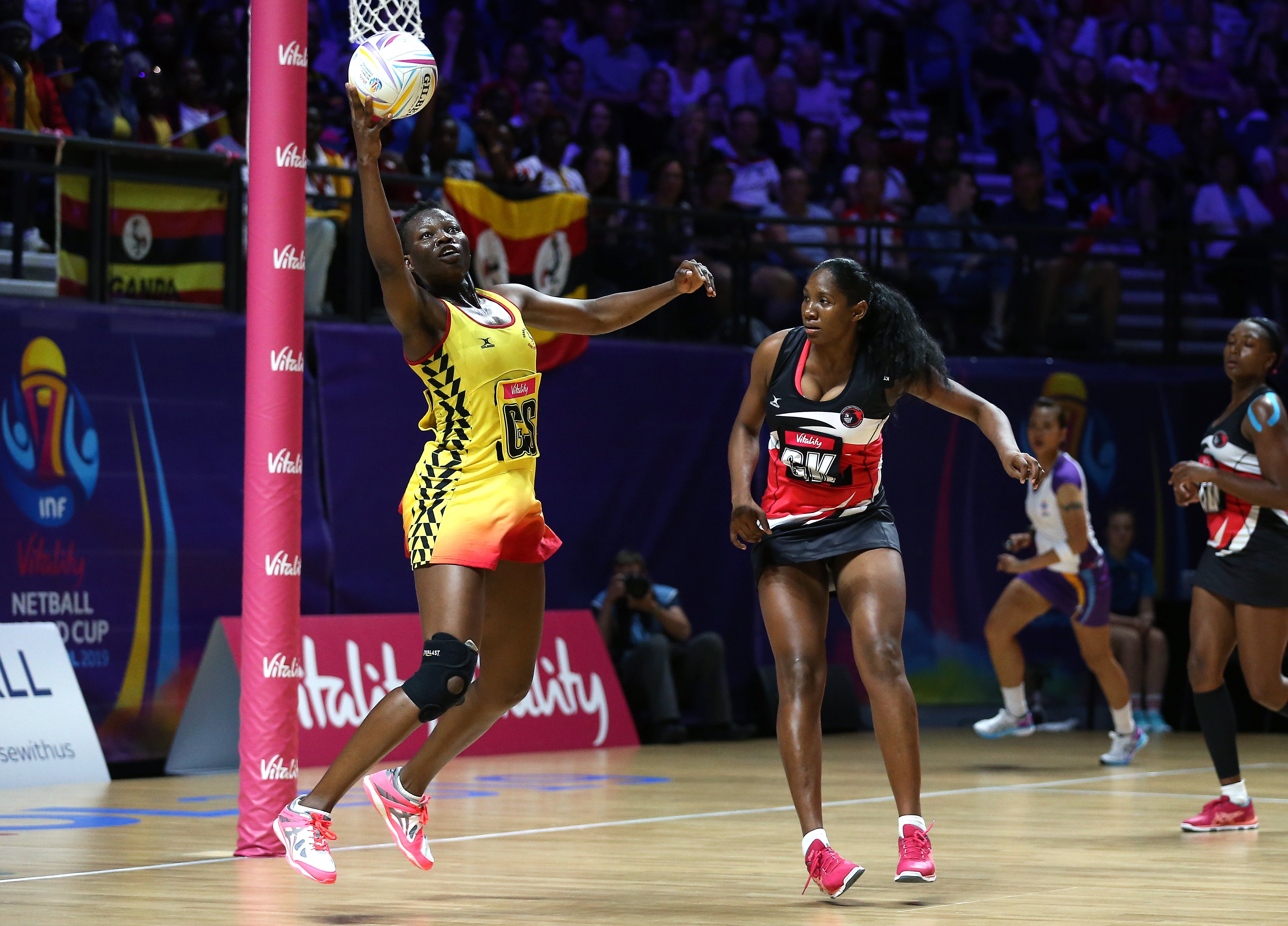 Peace Proscovia (left) will be a prominent figure on the netball court (Nigel French/PA)