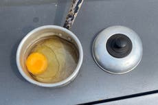 Woman claims to have cooked egg in hot car during heatwave