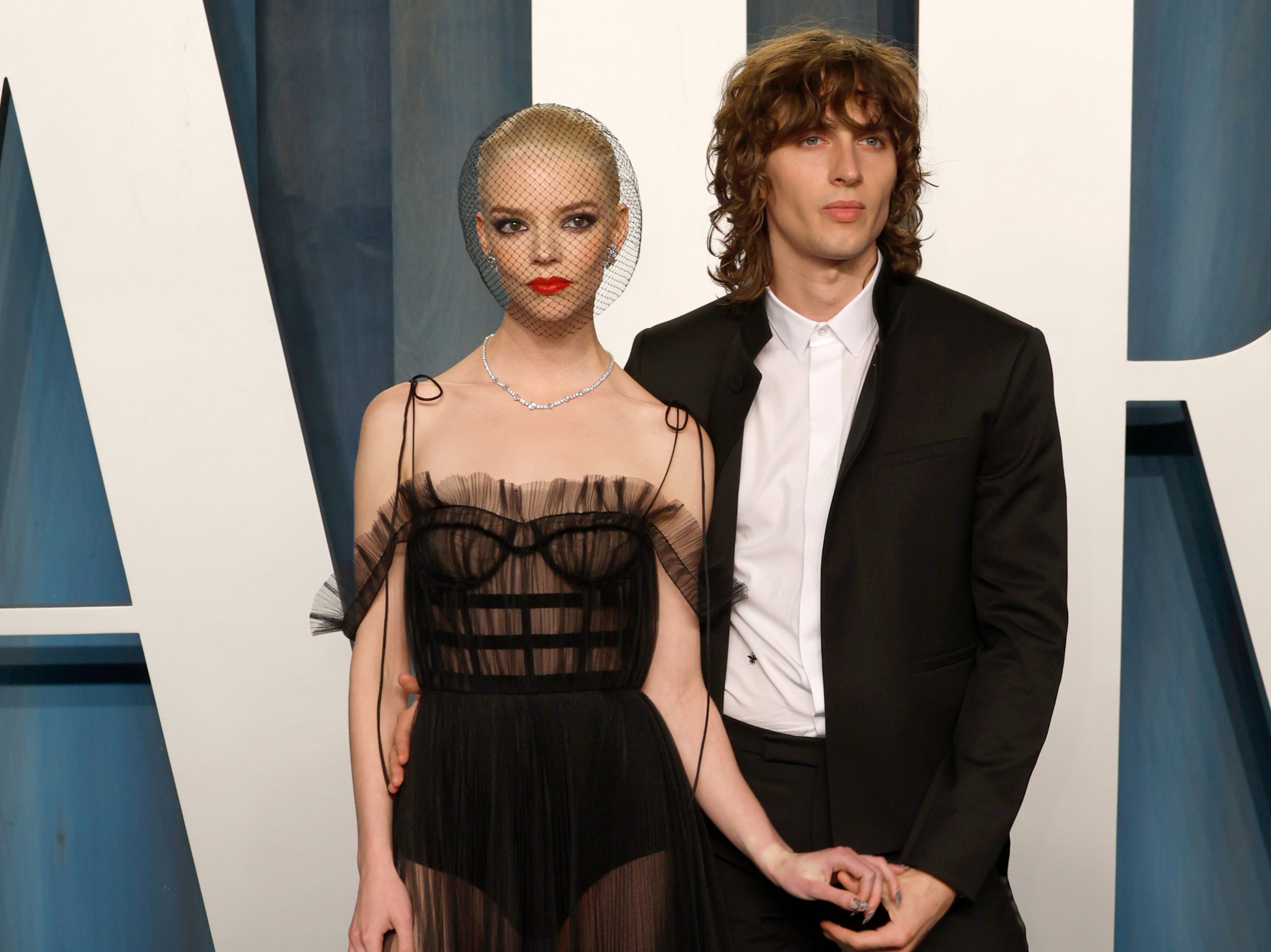 Anya Taylor-Joy and partner Malcom McRae at the Vanity Fair Oscar Party in March 2022