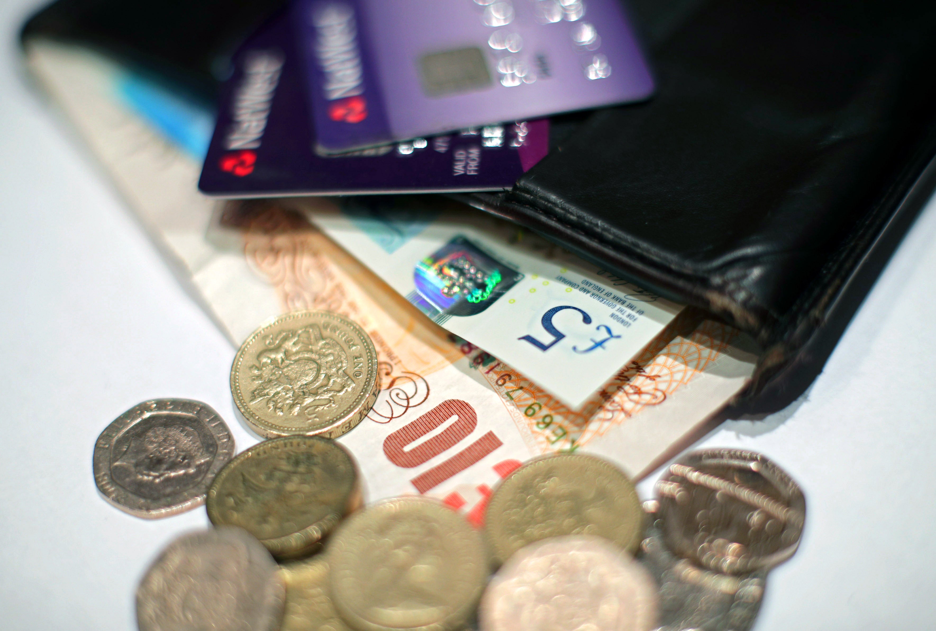 File photo dated 29/01/17 of money in a wallet. (Yui MOk/PA)