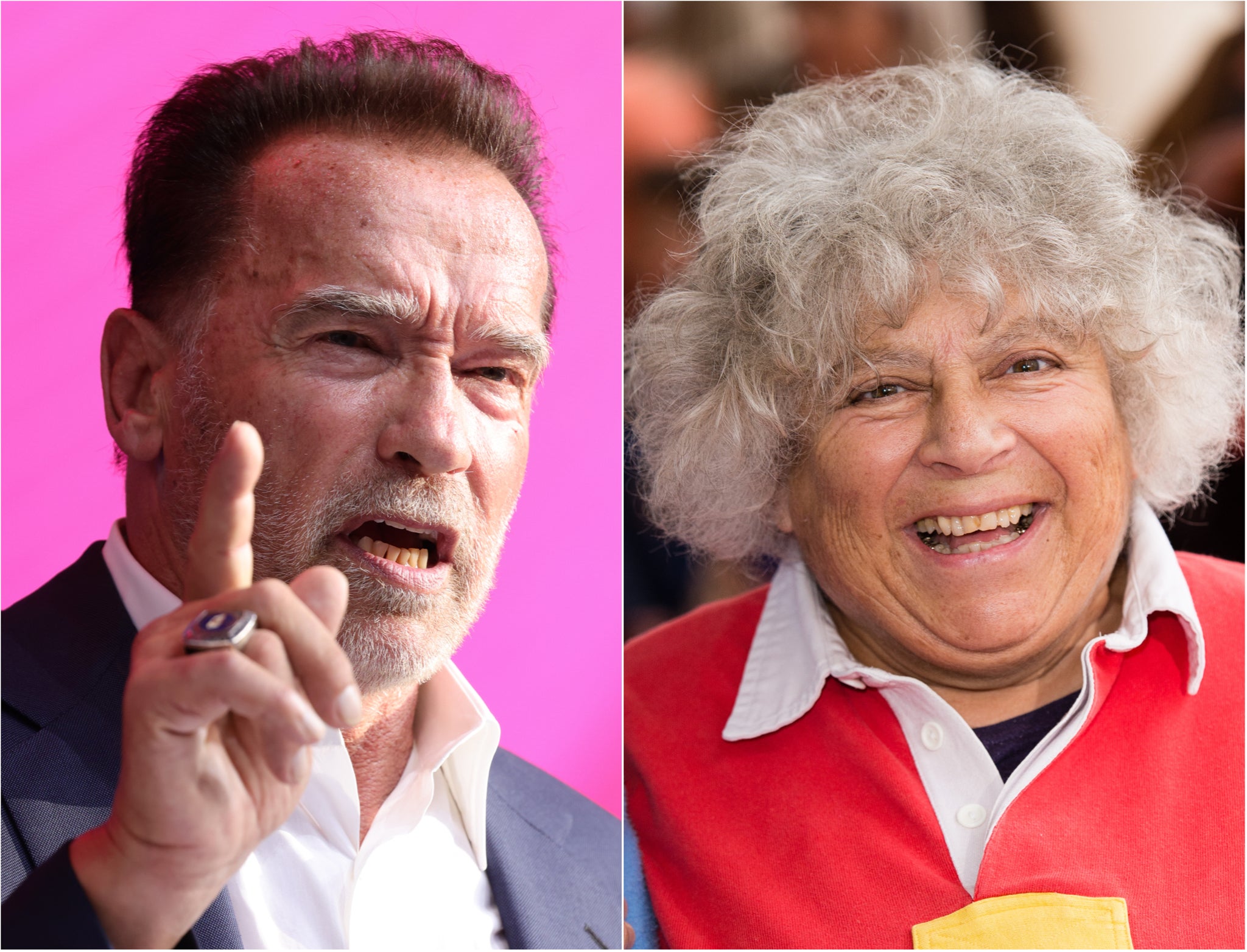 Arnold Schwarzenegger, Miriam Margolyes