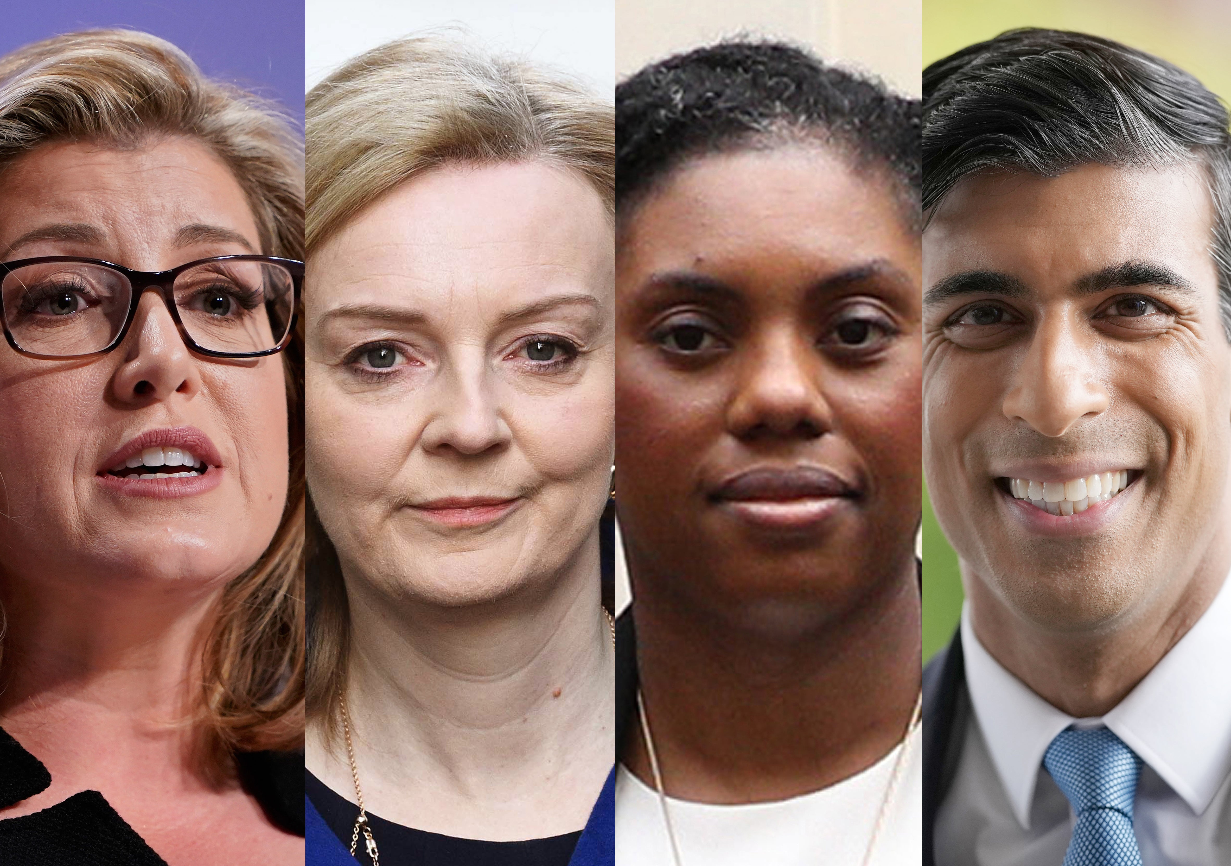 Remaining contenders in the Tory leadership contest: Penny Mordaunt, Liz Truss, Kemi Badenoch, Rishi Sunak