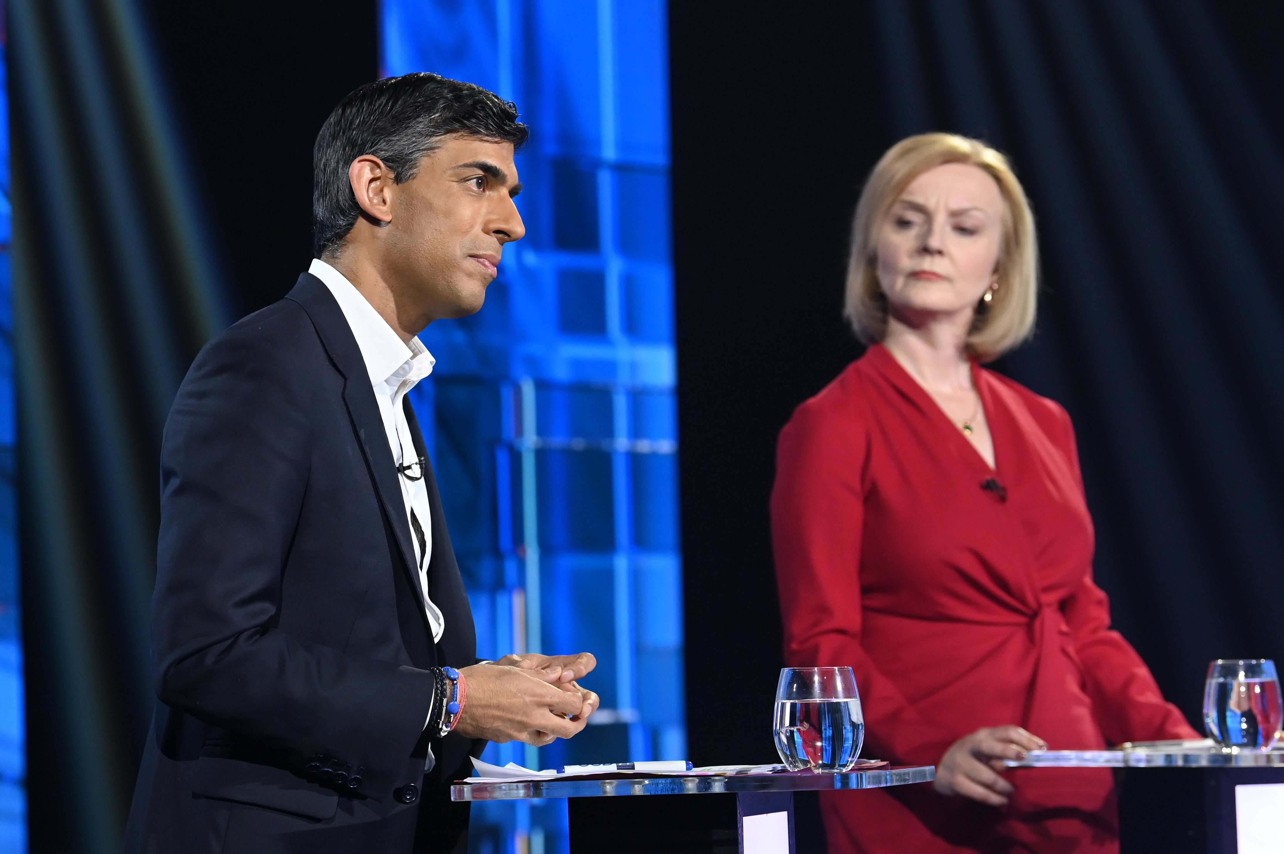 Liz Truss with Rishi Sunak (Jonathan Hordle/ITV)