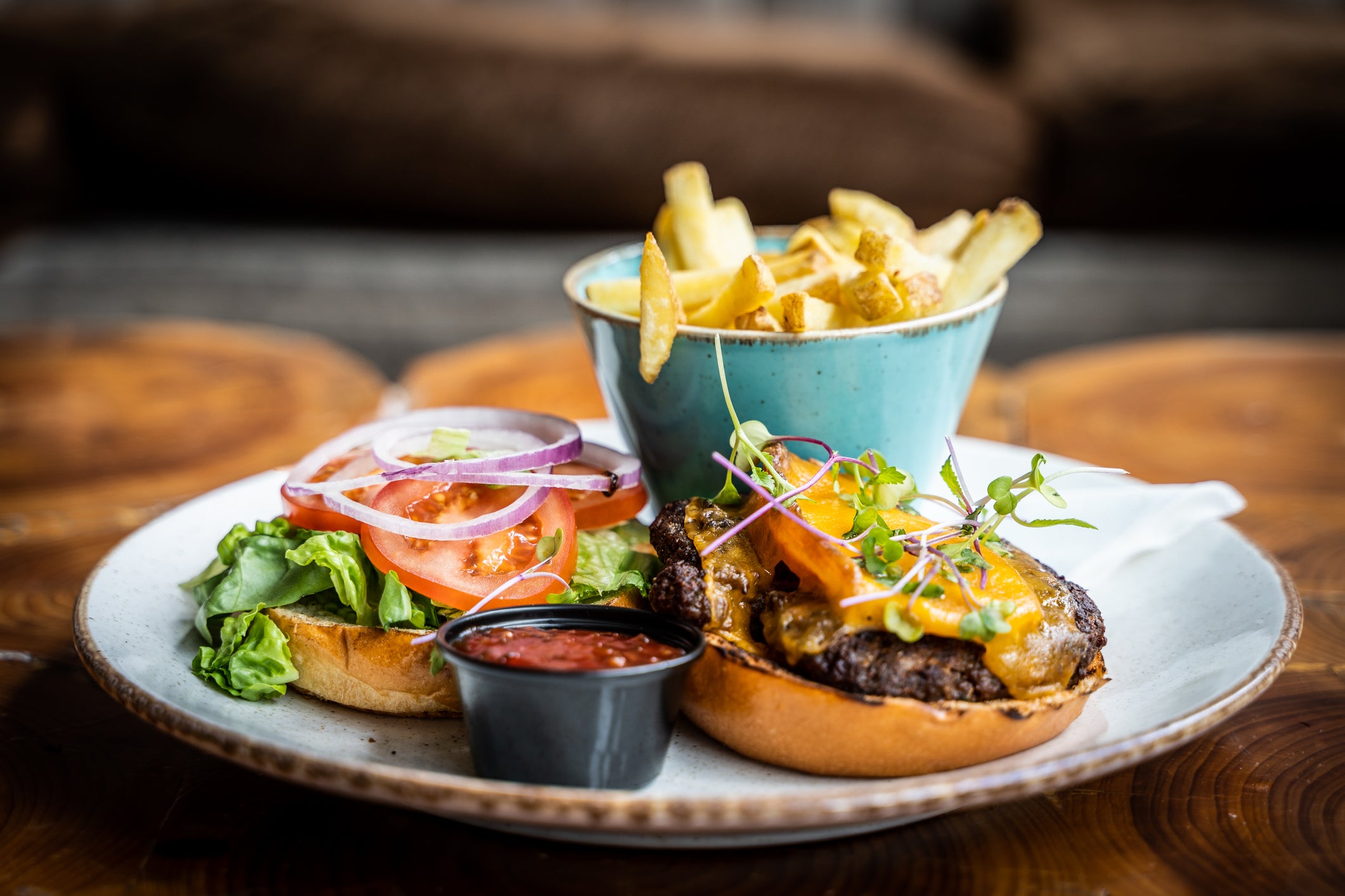 The 17th-century hotel charges £21.50 for its burger