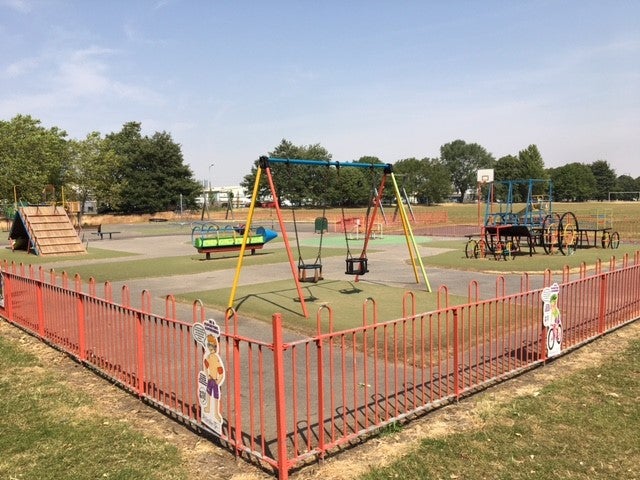 Deserted play area at Sandall Park, Doncaster