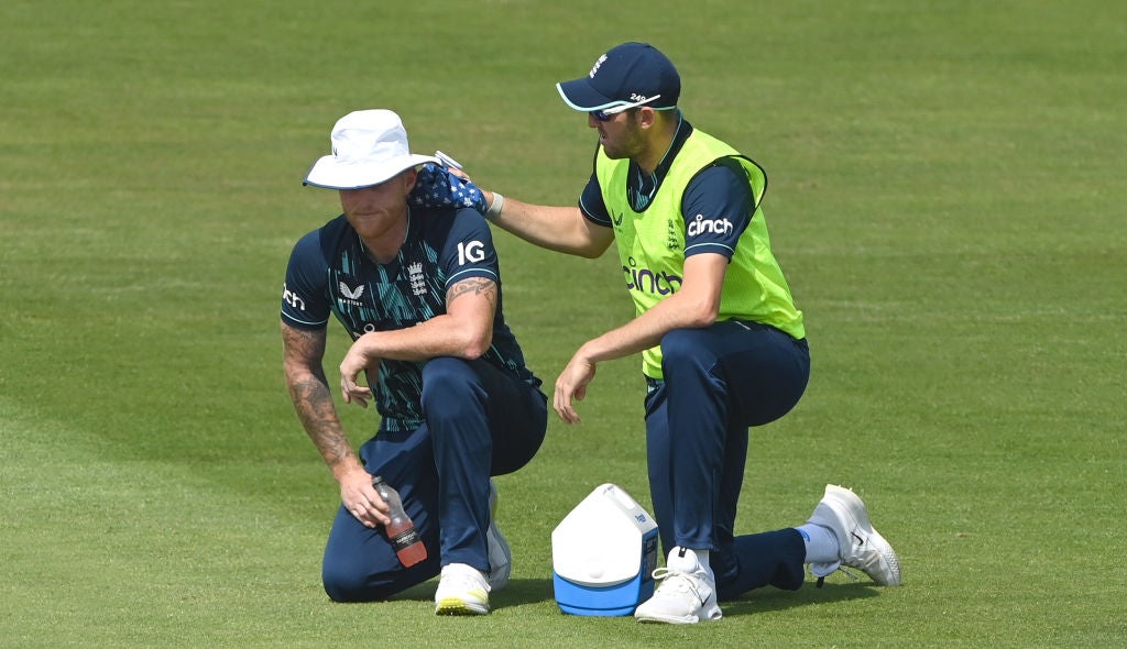 England and Stokes struggled with the record-breaking temperatures