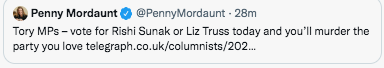 Penny Mordaunt’s deleted tweet