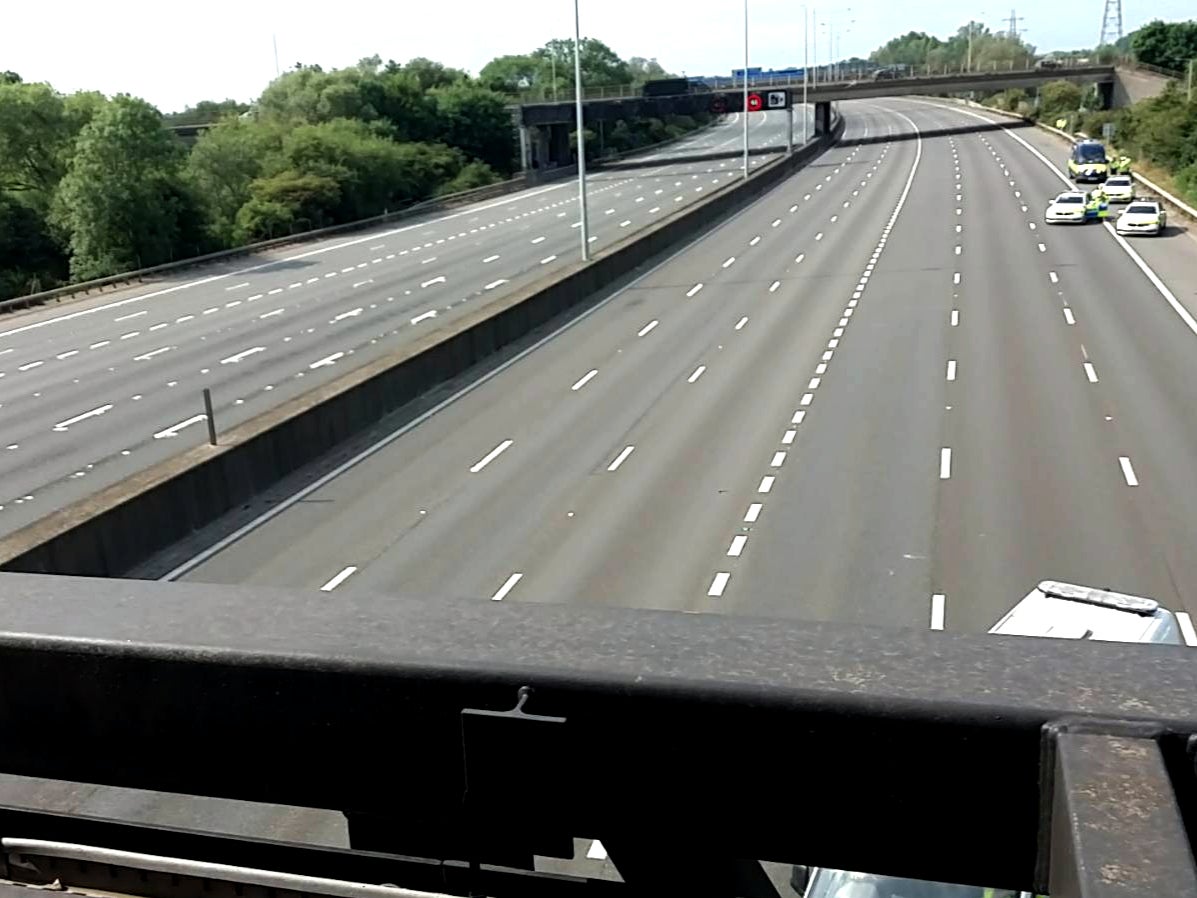 Just Stop Oil activists climbed onto gantries and lowered banners, forcing police to close the M25 on Wednesday morning