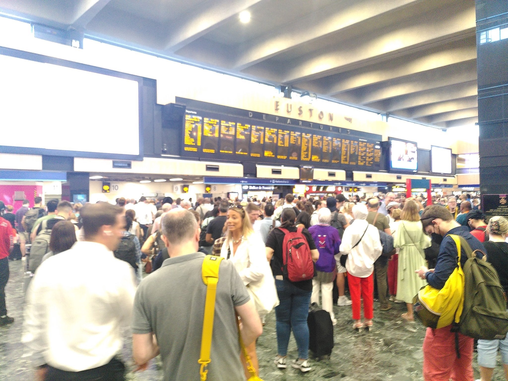 Travellers have been left ‘worried’ and ‘anxious’ after dozens of train services were cancelled due to the extreme heat(Laura Horn/PA)