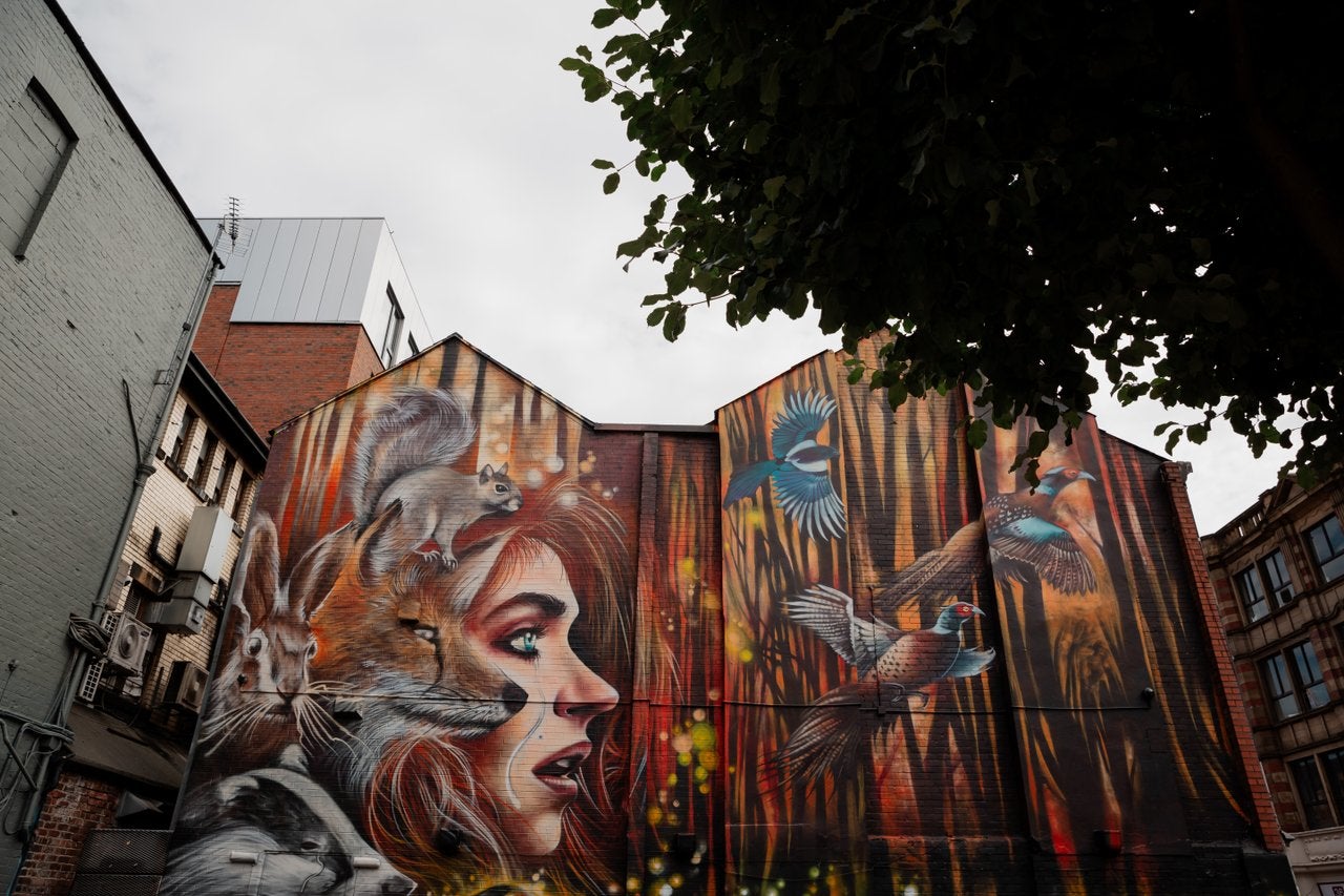 Street art murals in the Northern Quarter