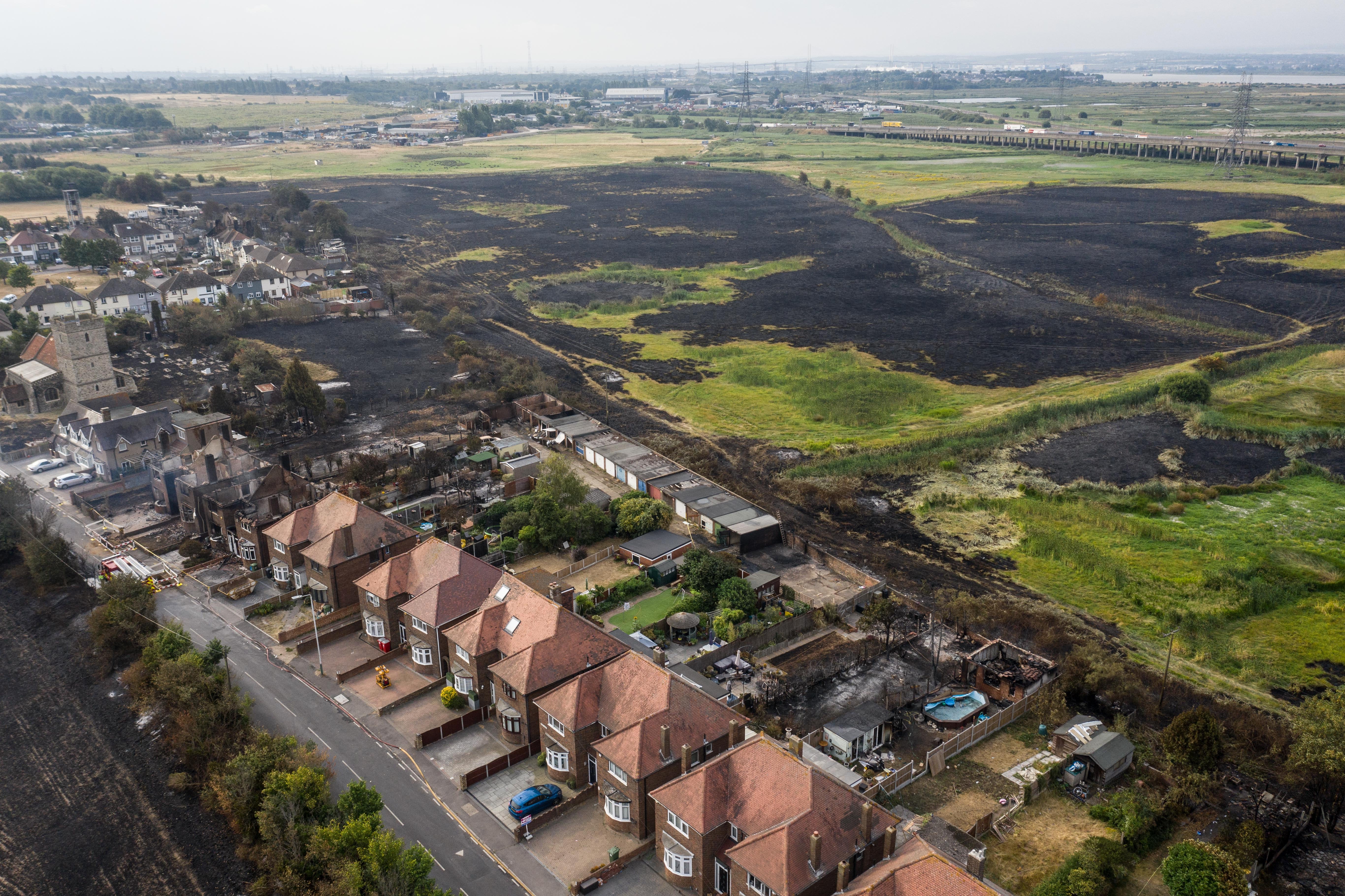 The fire was one of around 22 across the UK