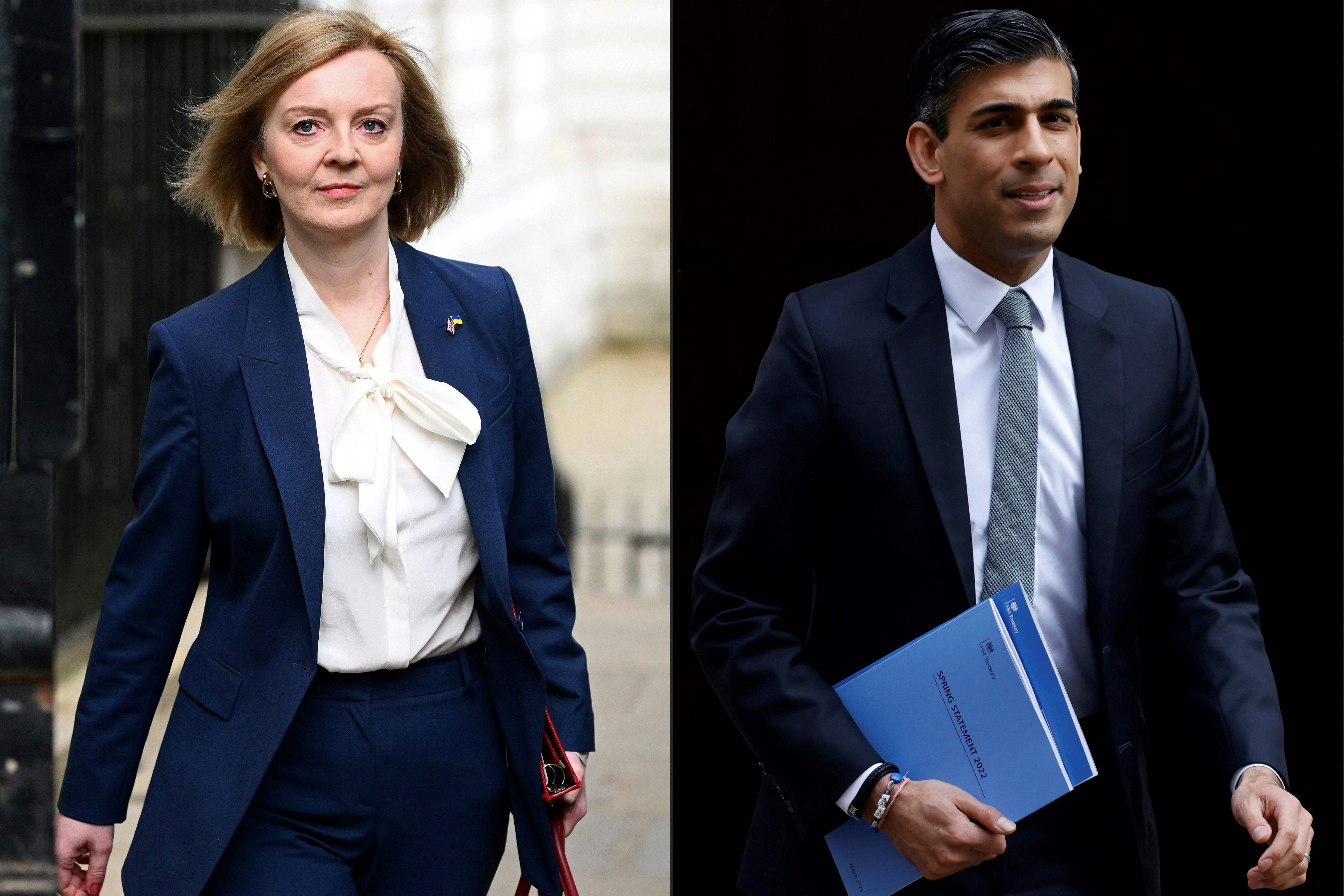 Conservative leadership candidates Liz Truss and Rishi Sunak