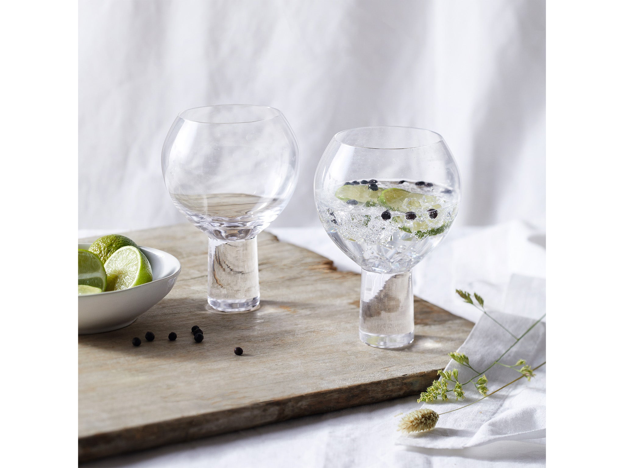 The White Company crystal gin glasses