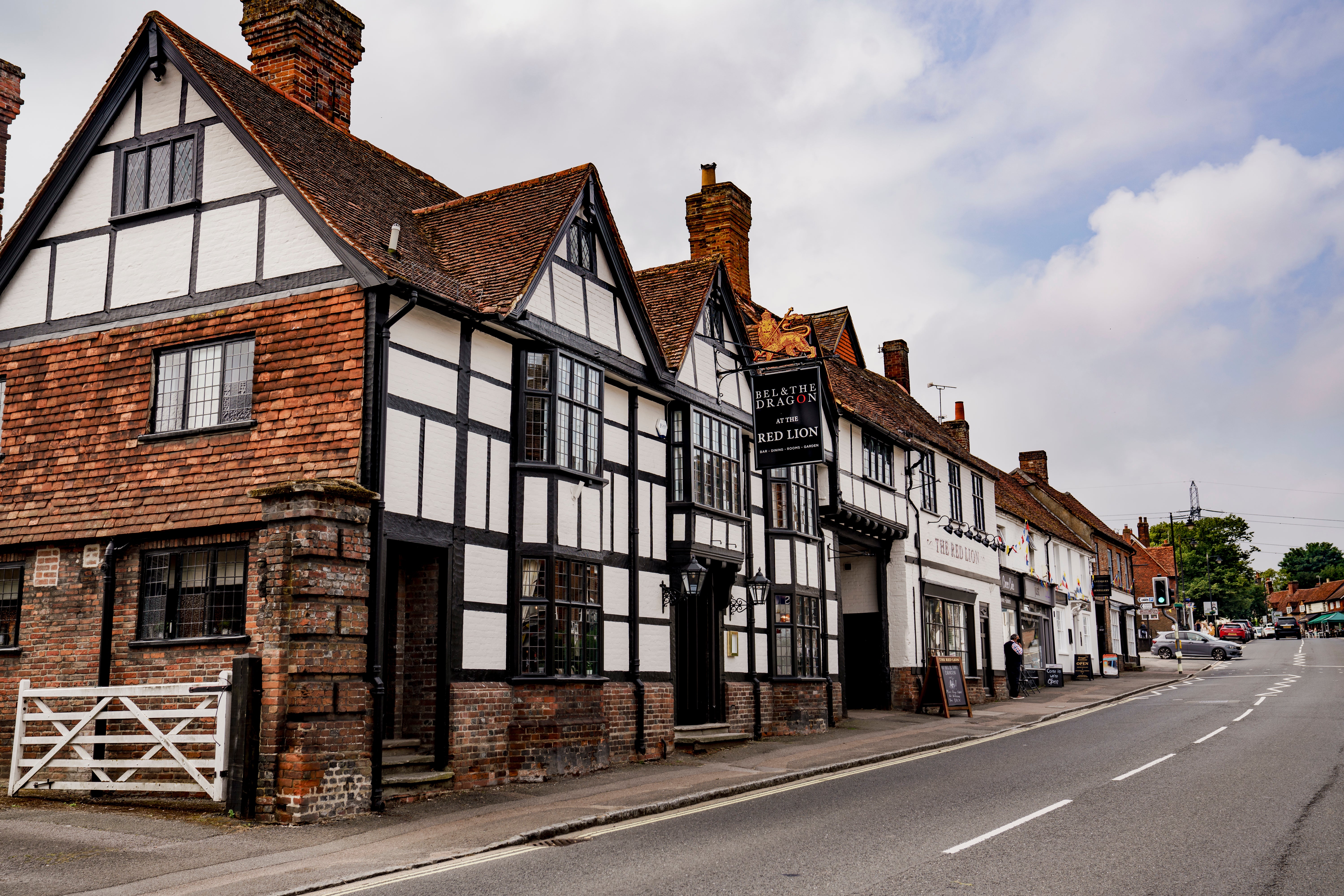 The Tudor-style exterior of Bel & The Dragon