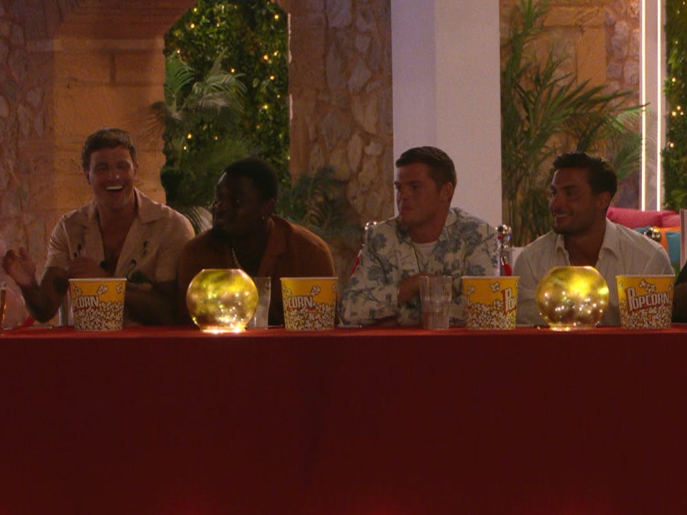 Love Island movie night - Luca, Dami, Billy and Davide