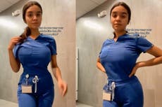 Healthcare worker slams critics who called her scrubs ‘inappropriate’