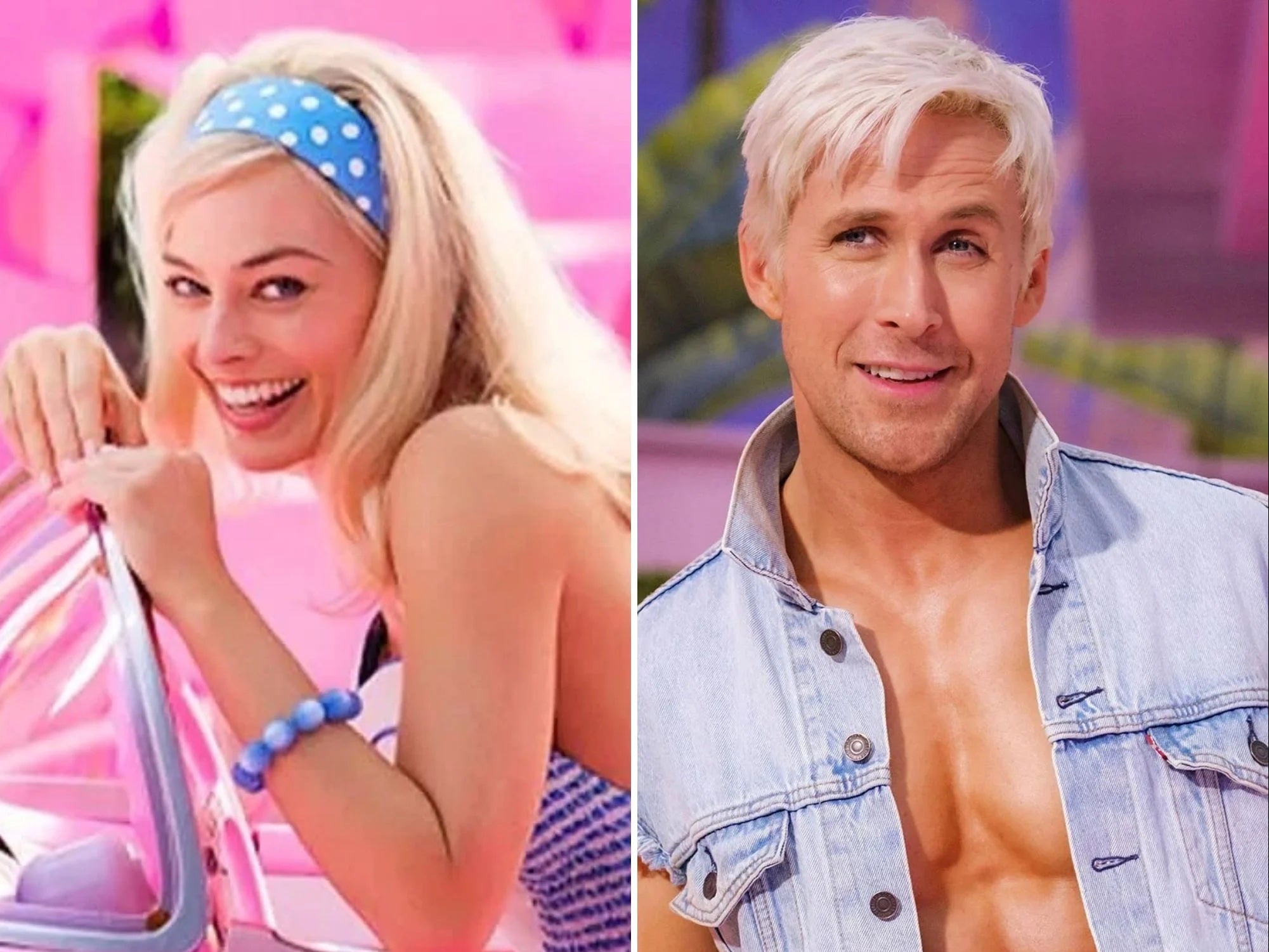 Margot Robbie as Barbie and Ryan Gosling as Ken in ‘Barbie’