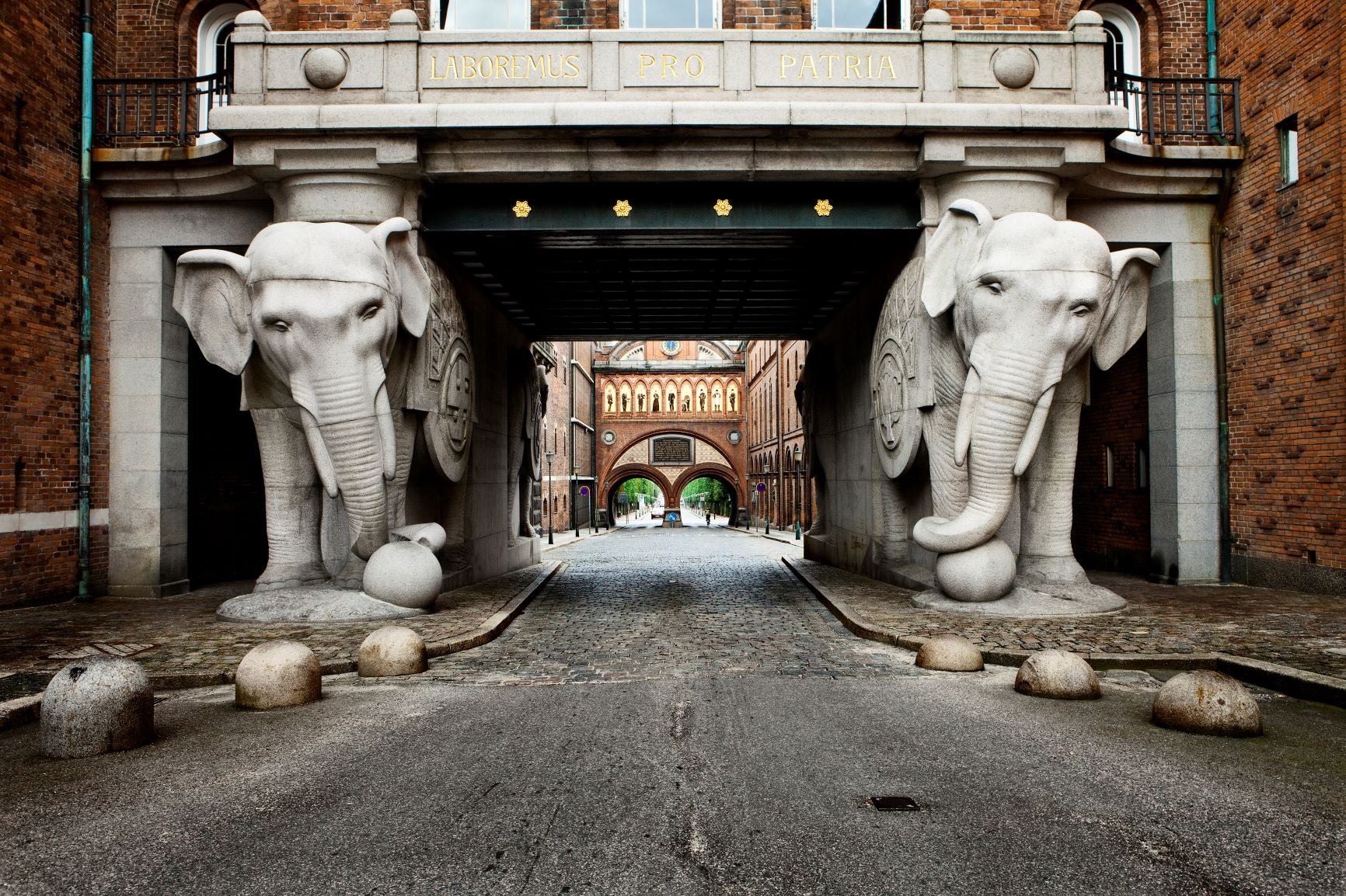 The Elephant Gate in Copenhagen is the most famous Carlsberg landmark marking the original brewery site