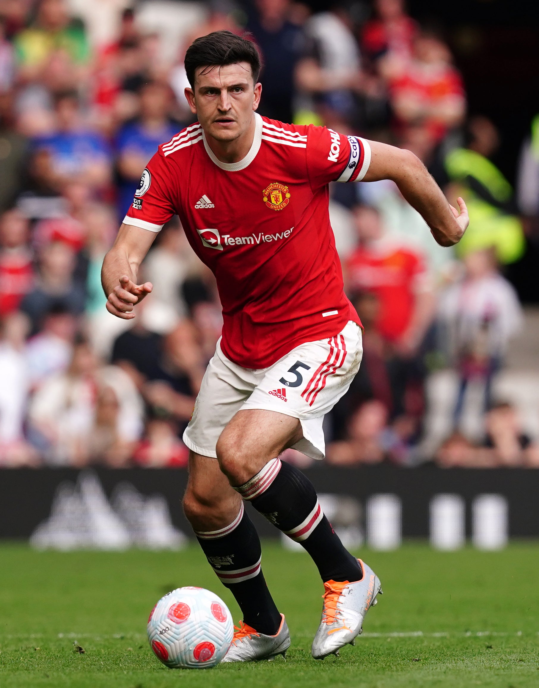 Erik ten Hag has confirmed Harry Maguire will retain the captain’s armband this season (Martin Rickett/PA)