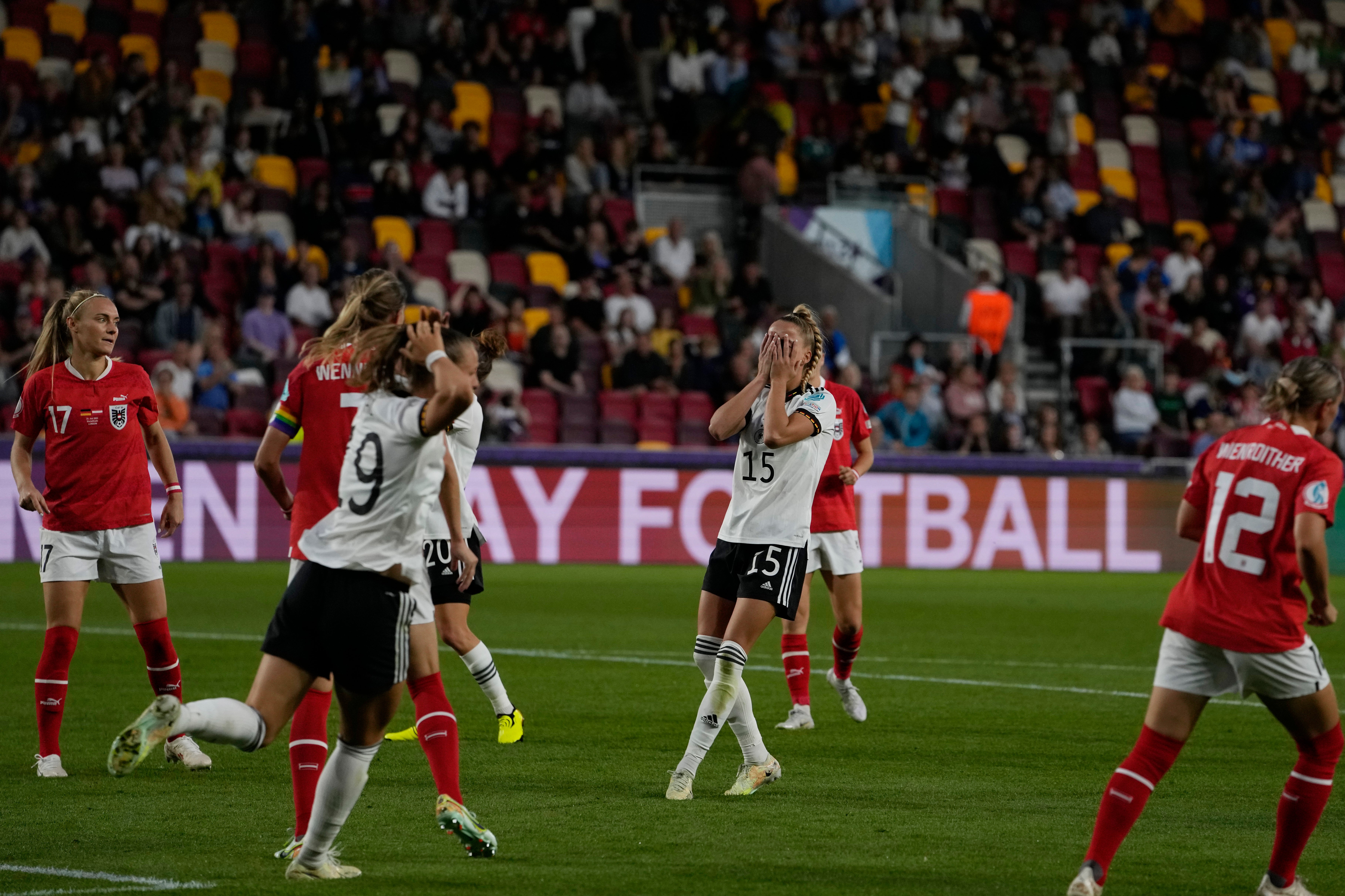 Giulia Gwinn struck the post early in the second half for Germany
