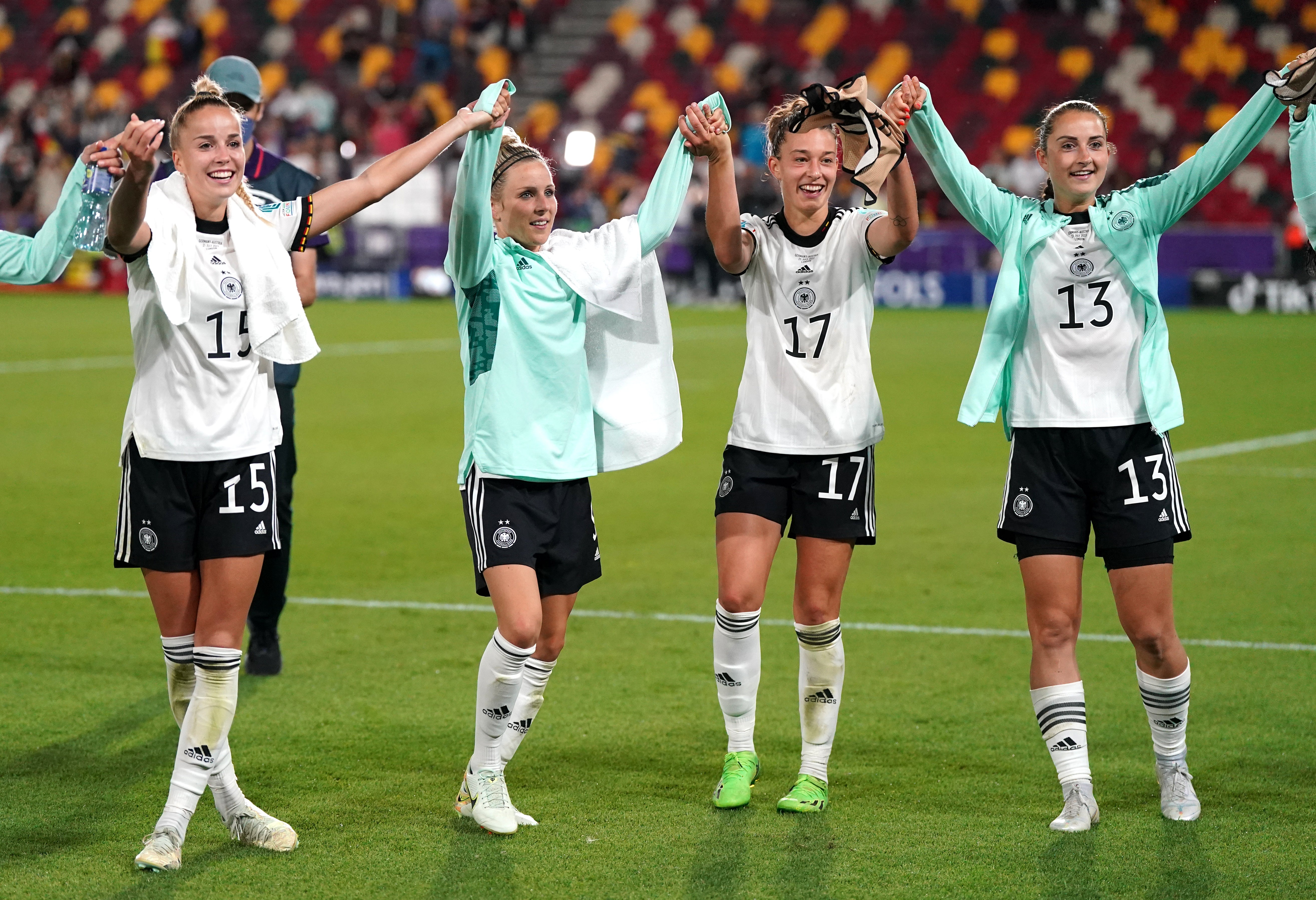 Germany reached a 10th European Championship semi-final with victory over Austria (Nick Potts/PA)