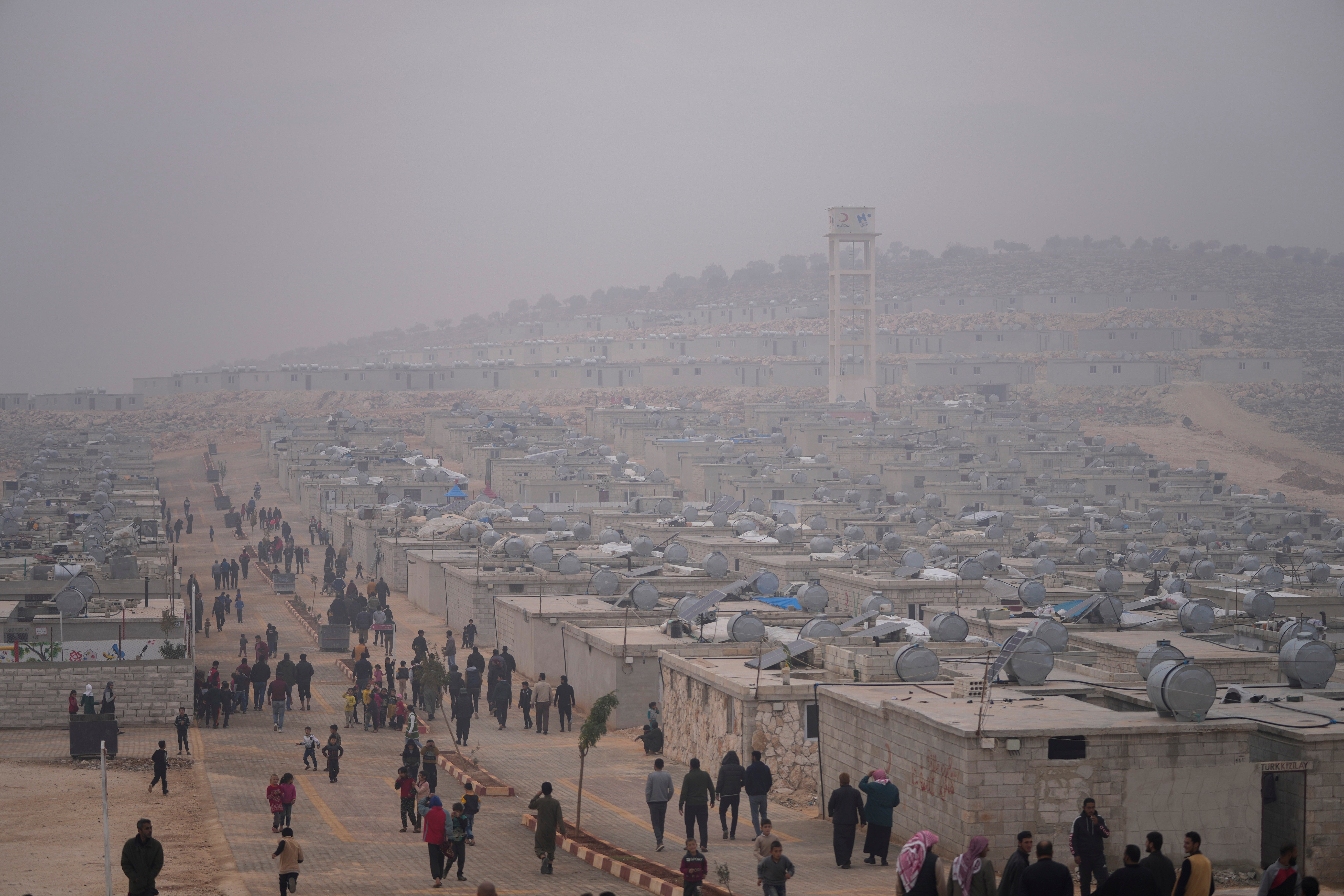 The strike occurred near the Turkish border