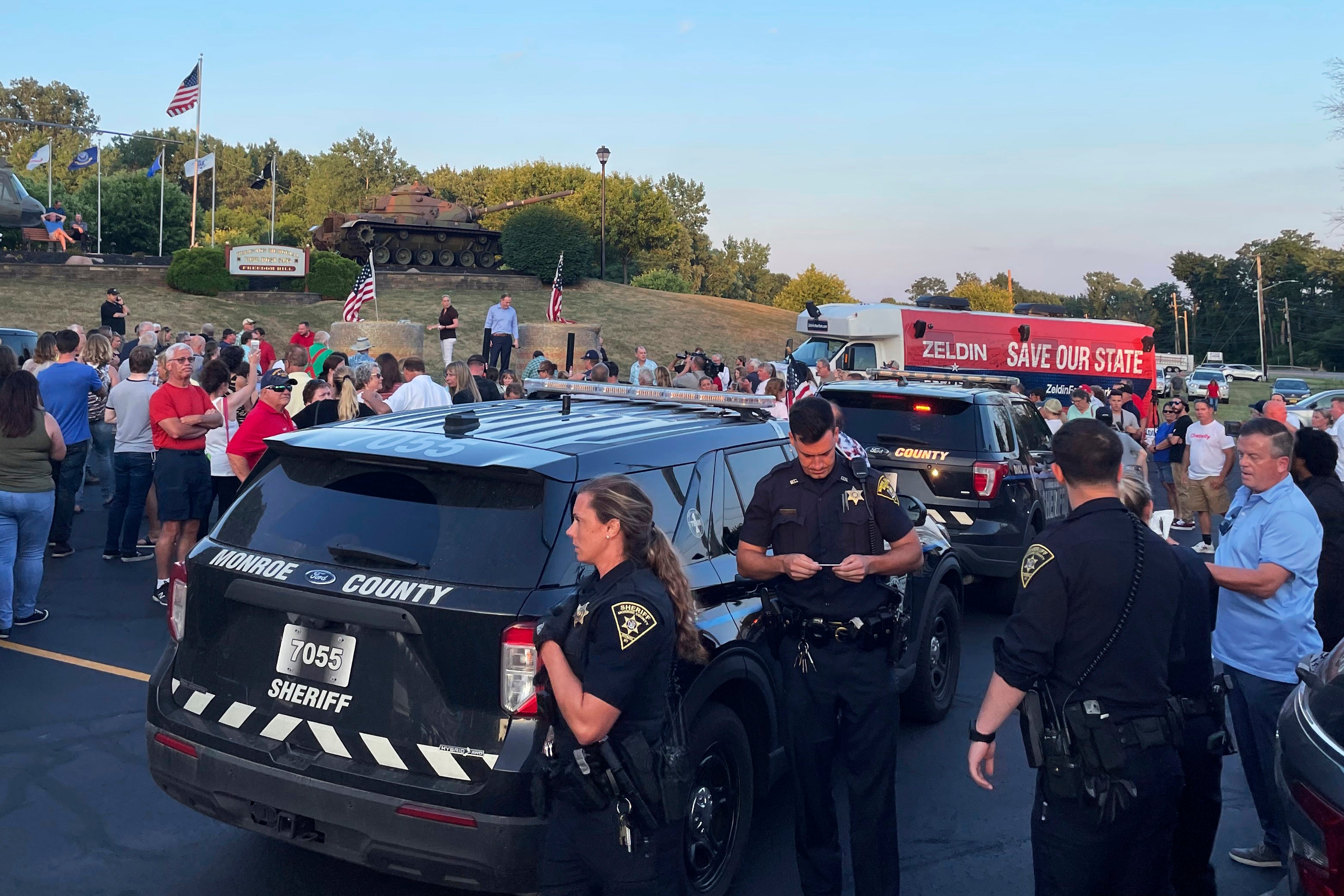 Election 2022 New York Governor Zeldin Attacked