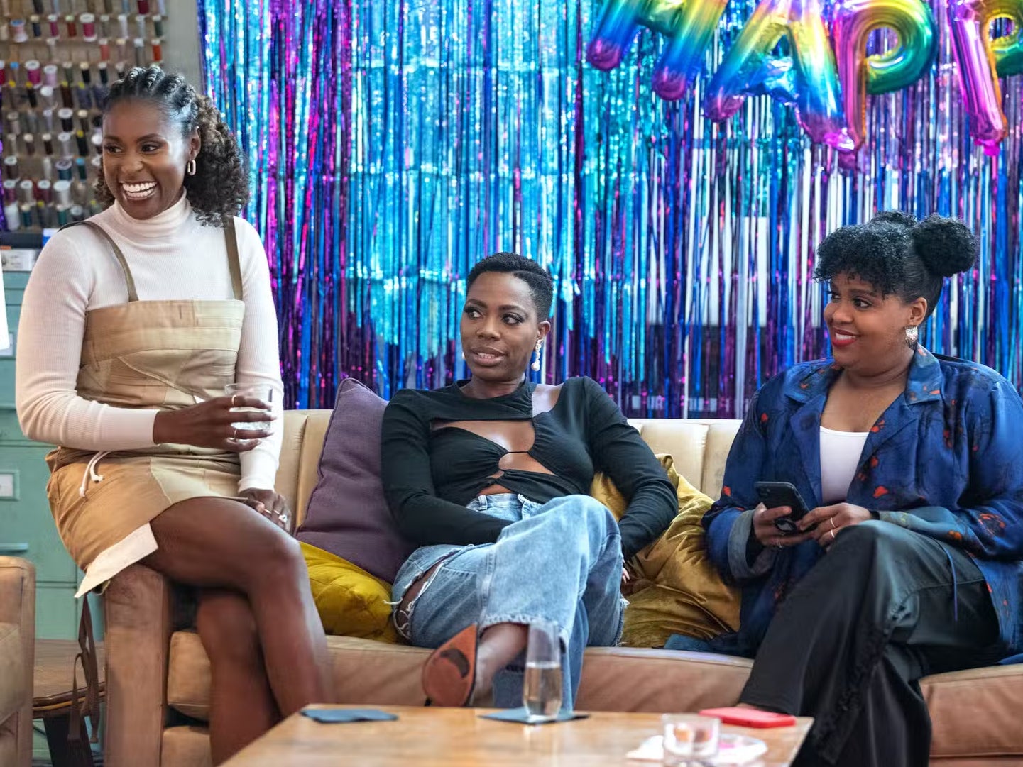 Issa Rae with Yvonne Orji and Natasha Rothwell on ‘Insecure’