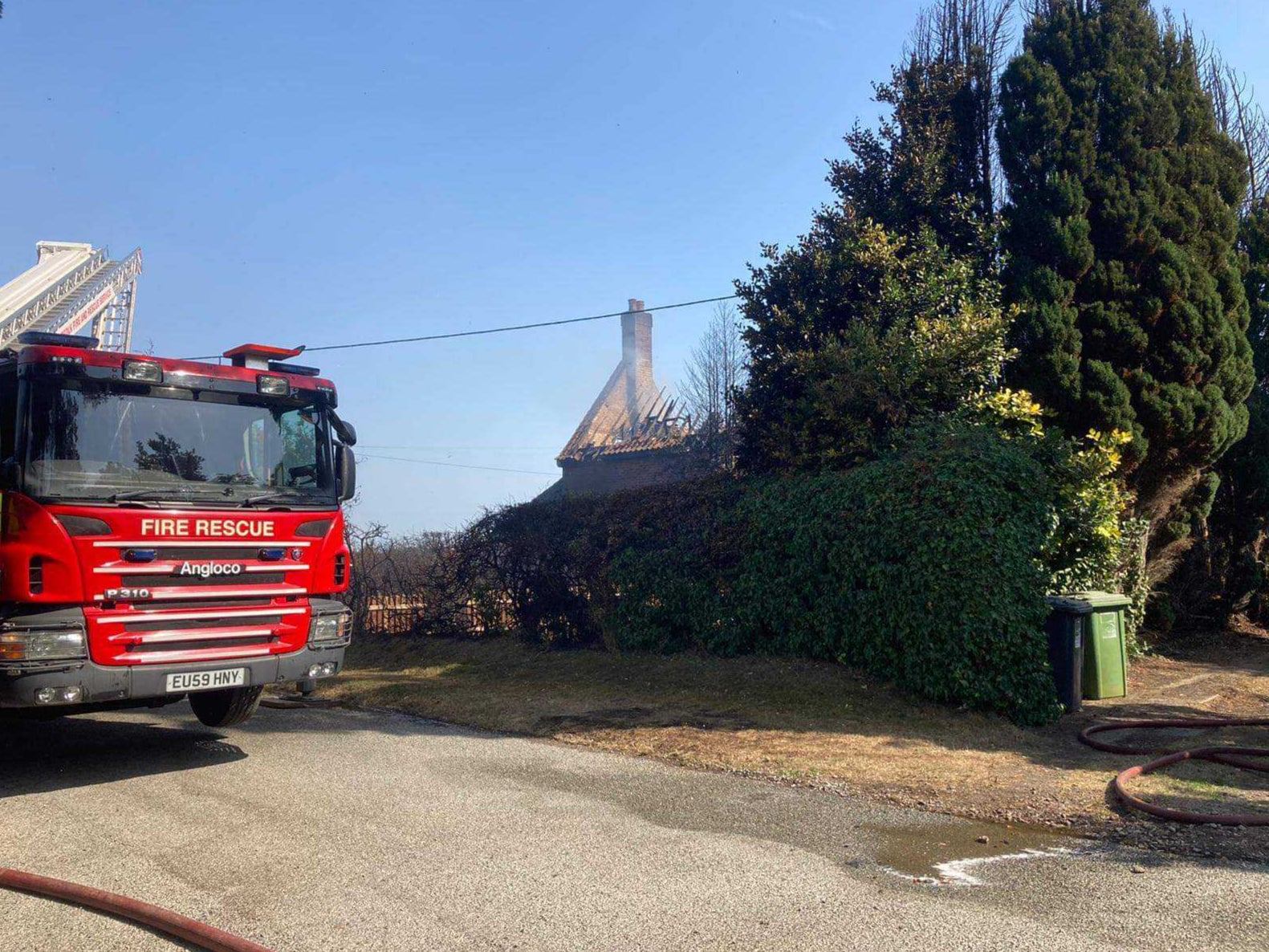 The Calvers lost their home in a Norfolk village earler this week